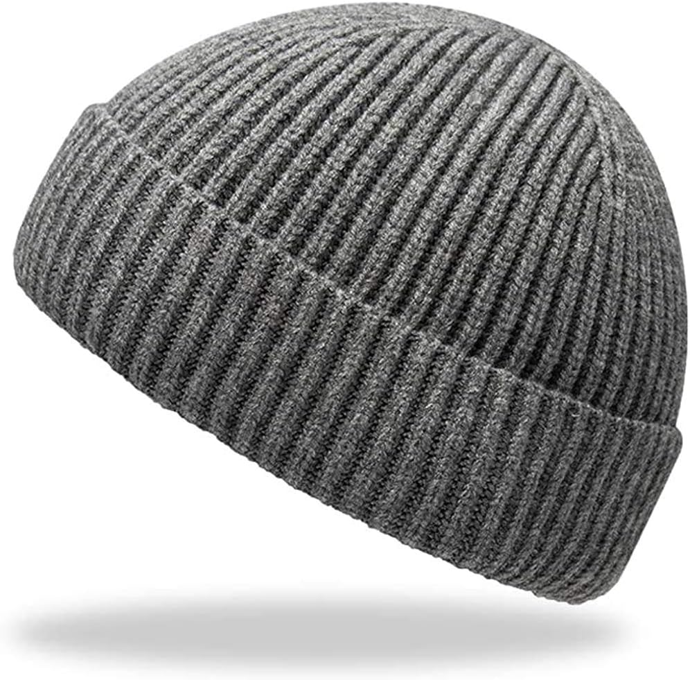 Trawler Beanie Watch Hat Roll up Edge,Winter Warm Knit Caps Fisherman Unisex - Image 1