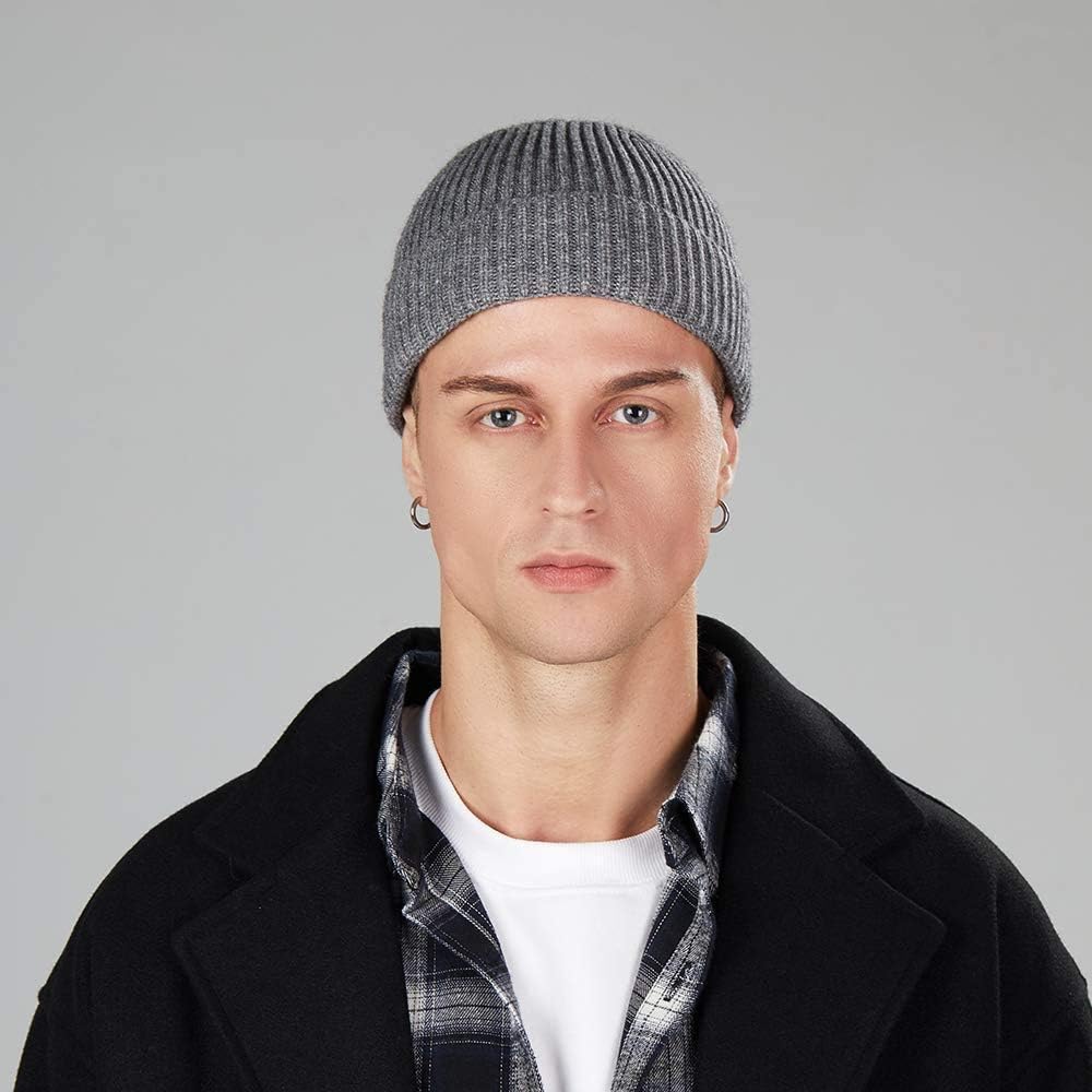 Trawler Beanie Watch Hat Roll up Edge,Winter Warm Knit Caps Fisherman Unisex - Image 3