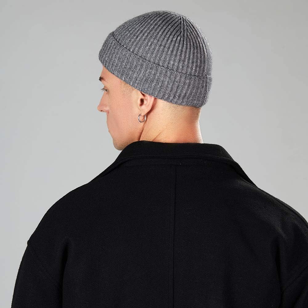 Trawler Beanie Watch Hat Roll up Edge,Winter Warm Knit Caps Fisherman Unisex - Image 4