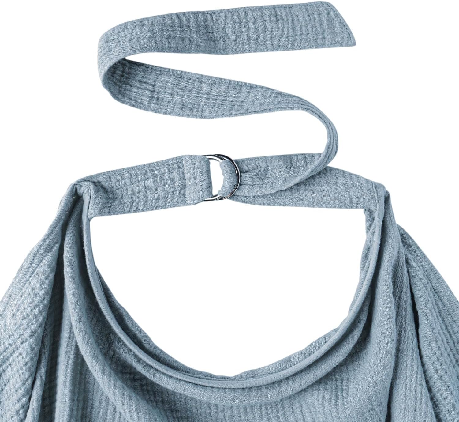 Nursing Cover for Breastfeeding, 100% Cotton Baby Car Seat Canopy & Stroller Cover with Adjustable Hoop, Lightweight & Breathable for Moms - Image 4