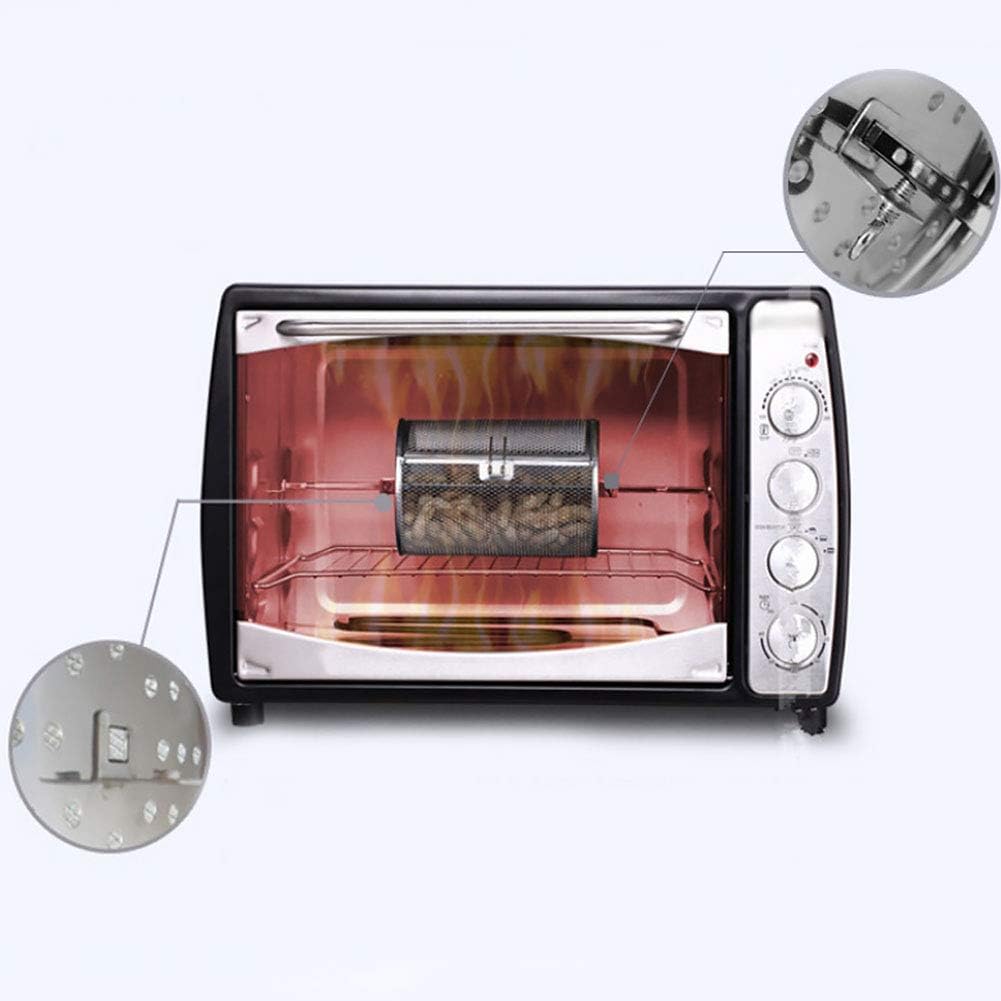 Rotisserie Basket for Oven & Grill - 360-Degree Rotating Stainless Steel with Door Opening Design, Perfect for Smoking Meat, Roasting Nuts, and BBQ Accessories - Image 3
