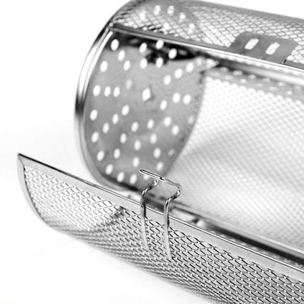 Rotisserie Basket for Oven & Grill - 360-Degree Rotating Stainless Steel with Door Opening Design, Perfect for Smoking Meat, Roasting Nuts, and BBQ Accessories - Image 7