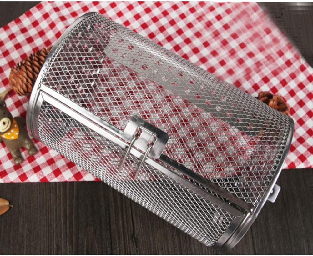 Rotisserie Basket for Oven & Grill - 360-Degree Rotating Stainless Steel with Door Opening Design, Perfect for Smoking Meat, Roasting Nuts, and BBQ Accessories - Image 8