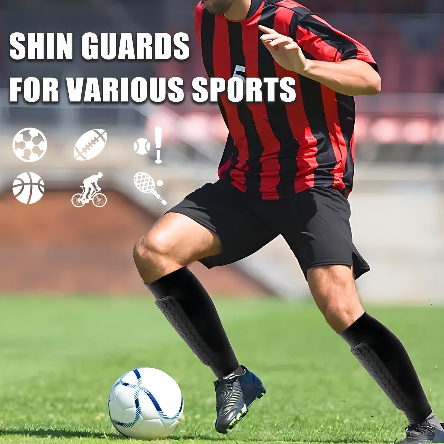 Shin Guards for Soccer, Lightweight Shin Pads for Kids Youth & Adult - Football Shin Defender Protective Gear, Comfortable Breathable Leg Guards - Image 5