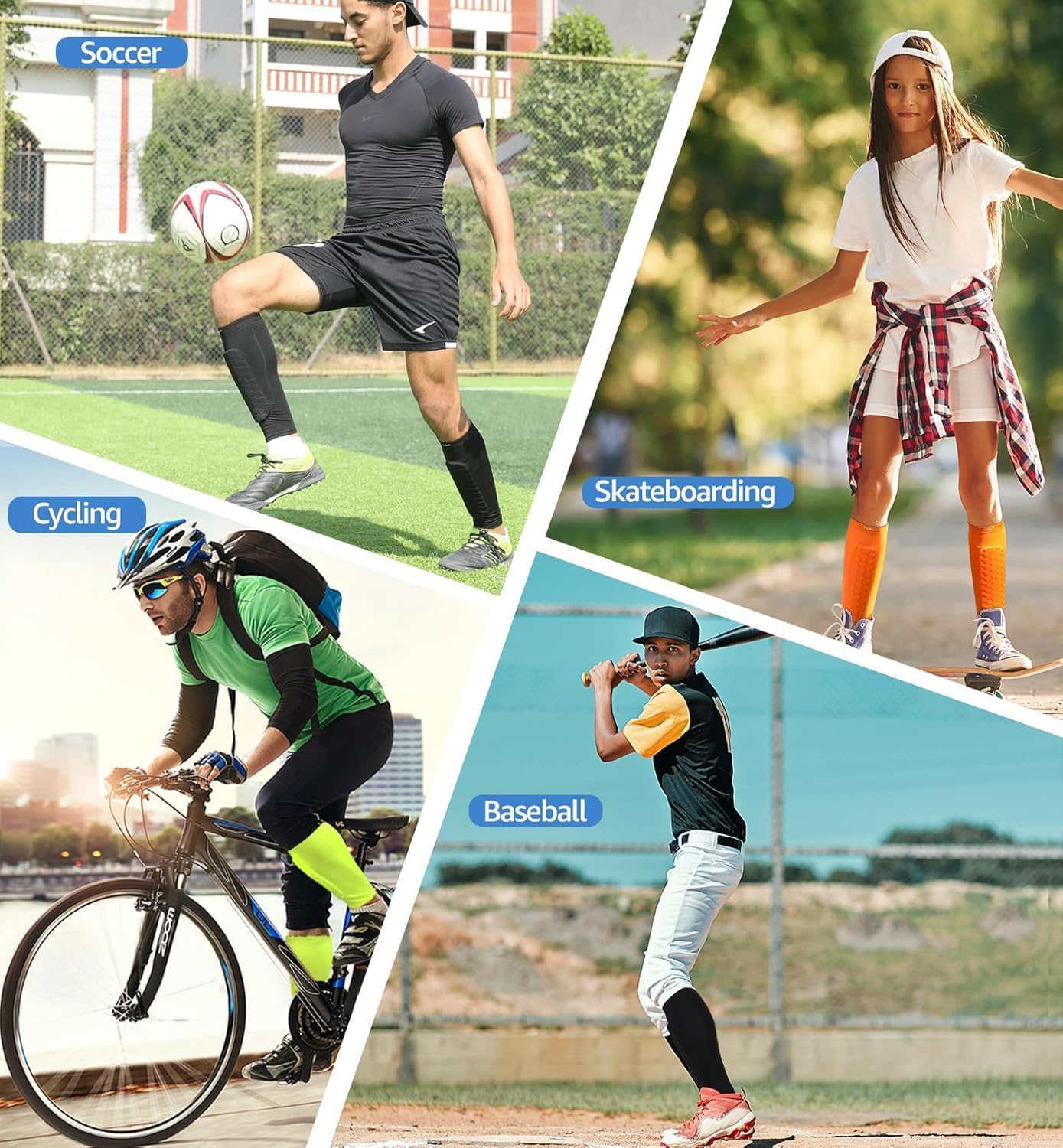 Shin Guards for Soccer, Lightweight Shin Pads for Kids Youth & Adult - Football Shin Defender Protective Gear, Comfortable Breathable Leg Guards - Image 6