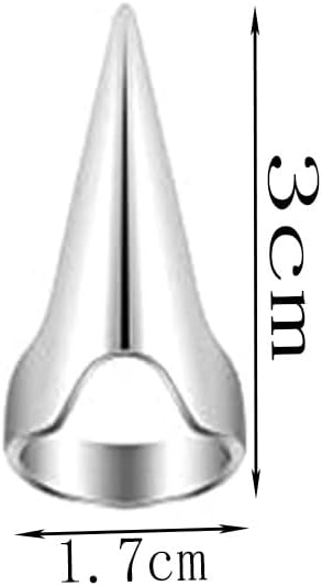 10 pcs Hair Parting Ring Alloy Beard Braiding Silver, Hair Selection Tool, Hair Coloring,Hair Finger Parting Tool, Hair Parting Tool Finger Pinky Parting Tool for Braids Selecting Tool Sectioning Ring parting Ring, Alloy Durable Dreadlocks Braids Selectin - Image 2