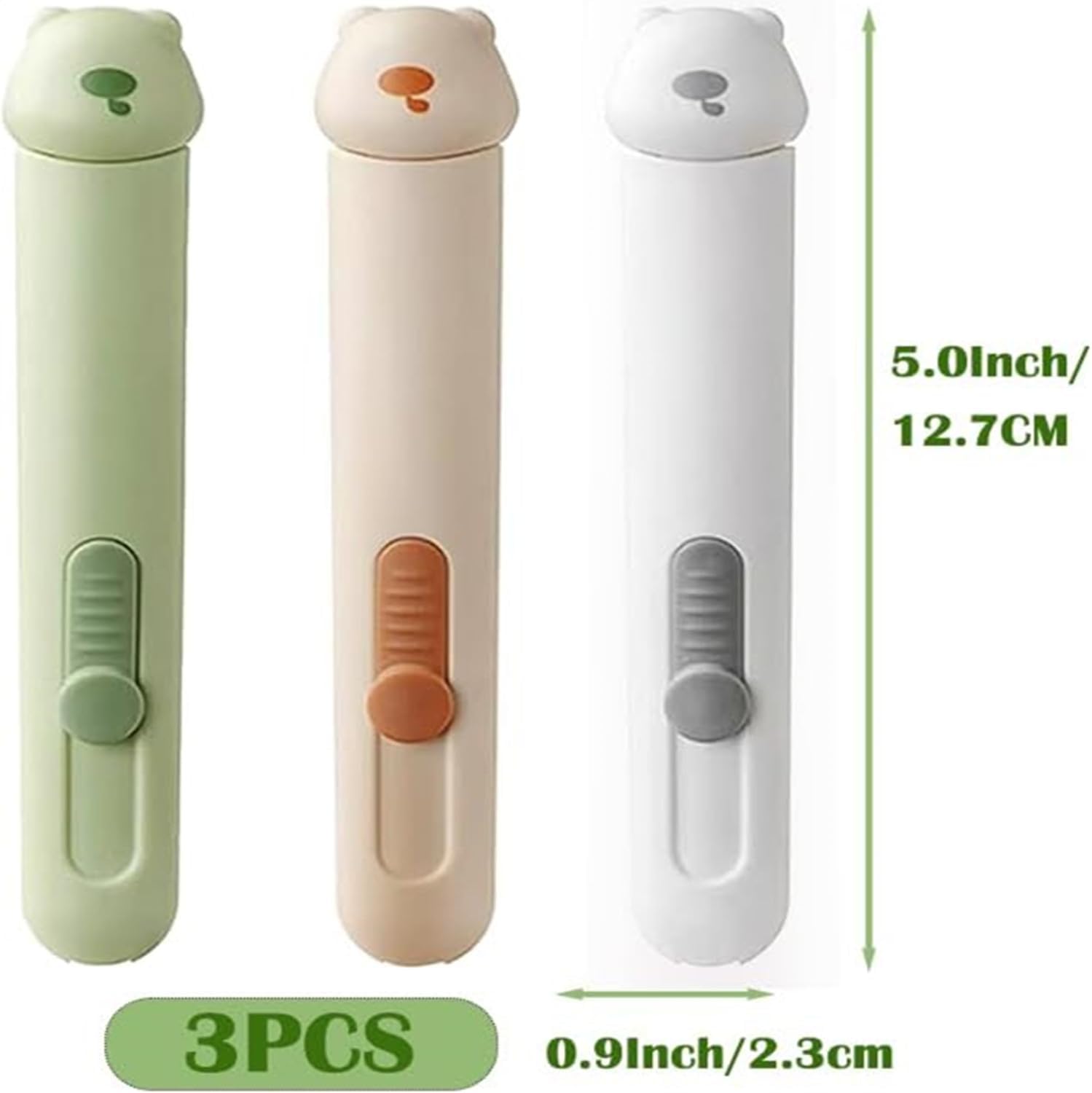 3 Pcs 3 in 1 Automatic Needle Threaders and Seam Ripper with Stainless Steel Blade for Hand Sewing, Knitting, Embroidery, Multifunctional Sewing Tool for Crafts Quilting Supplies (Green&Gray& Cream) - Image 2