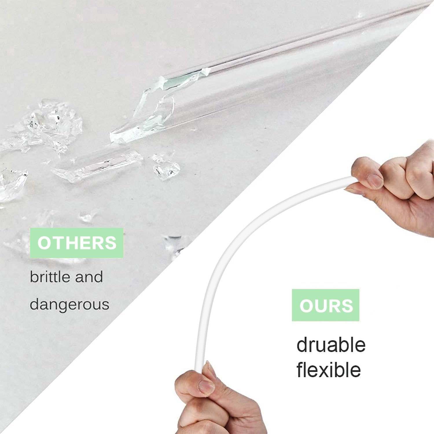 10 Pcs Replacement Straws Compatible with Stanley 30 oz Cup Tumbler, Reusable Plastic Cleaning Brush for Adventure Travel Tumbler（10.4inch Long） - - Image 4