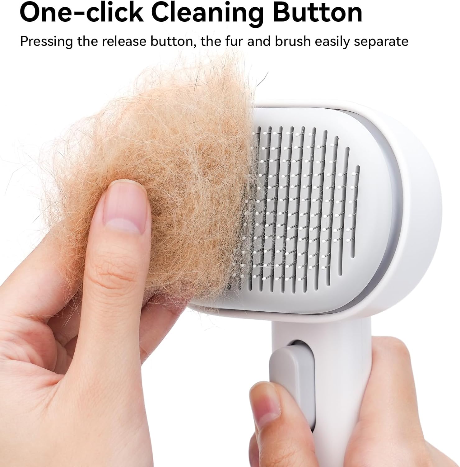 Cat Brush for Shedding, Brushes Indoor Cats, Long or Short Haired Grooming Comb Kitten Rabbit Massage Removes Loose Fur White - - Image 3