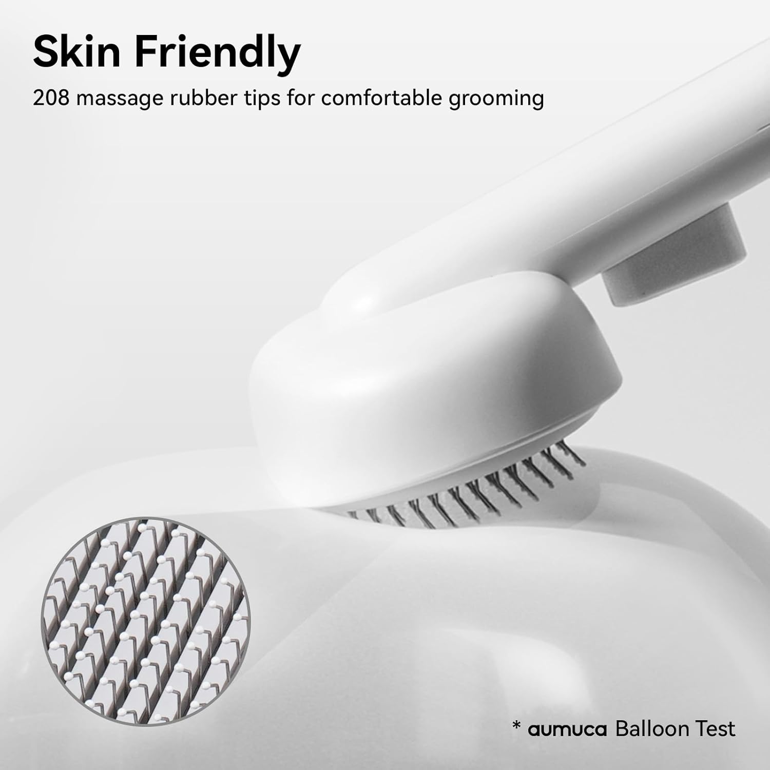 Cat Brush for Shedding, Brushes Indoor Cats, Long or Short Haired Grooming Comb Kitten Rabbit Massage Removes Loose Fur White - - Image 4