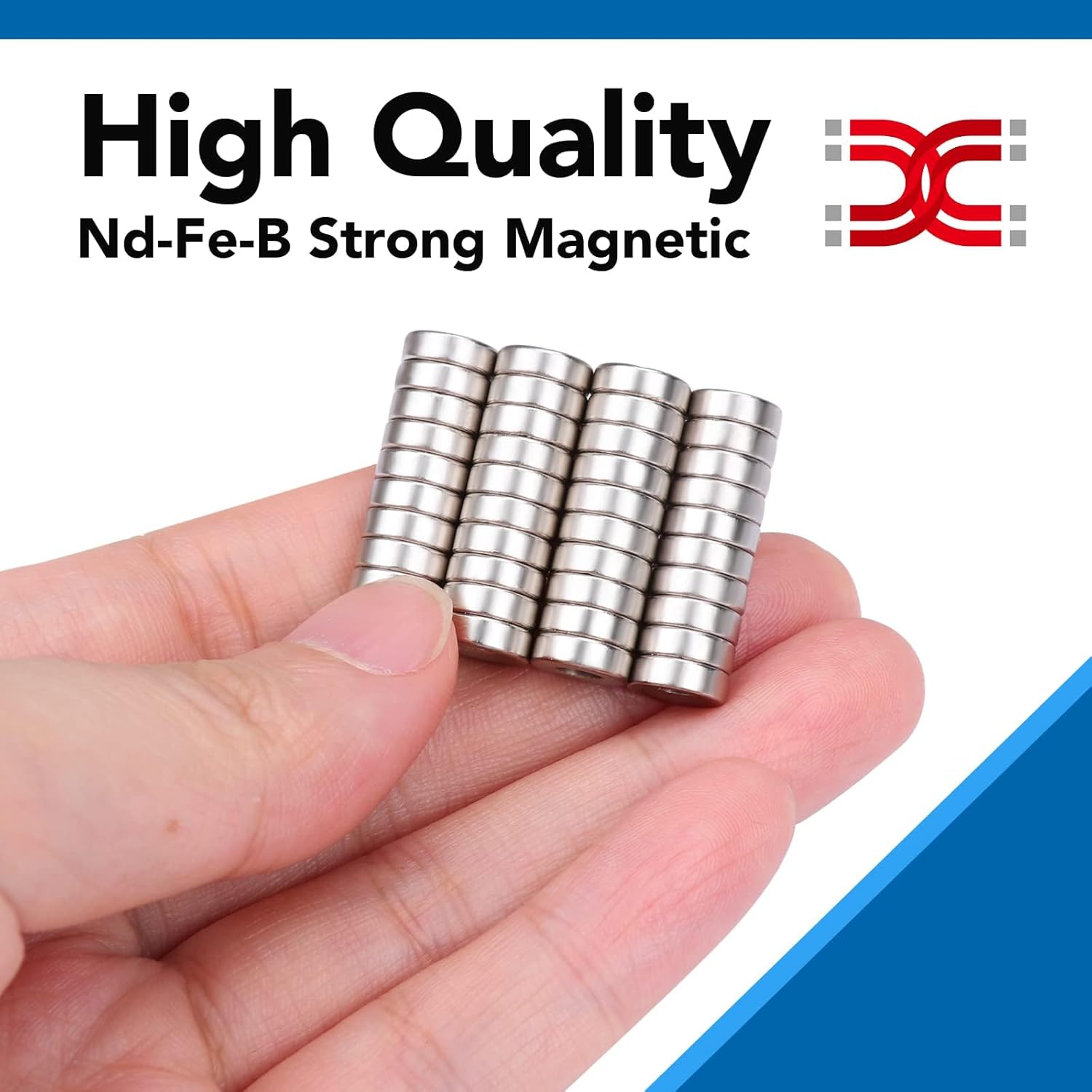 Small Round Magnets with Holes 60 Pack, Cabinet for Doors, Drawers, Rare Earth Refrigerator Magnet Fridge, Science, Cat Eye Magnet, Pinning - 0.31x0.12inch - Image 4