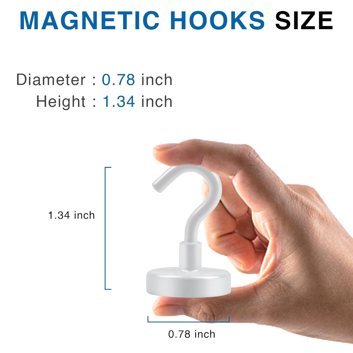 Cruise Essentials: 40Lbs White Magnets, Strong Magnetic Hooks for Hanging, 6 Pack - - Image 3