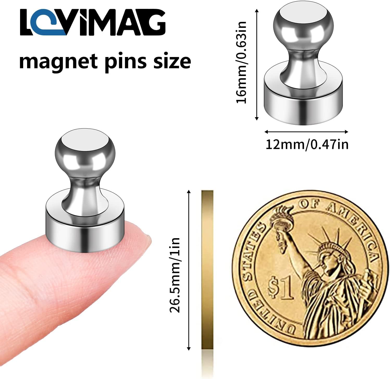 90Pcs Refrigerator Magnets - Strong Neodymium Fridge for Whiteboard, Metal Push Pin Magnets, Ideal Kitchen, Office, School - Image 2