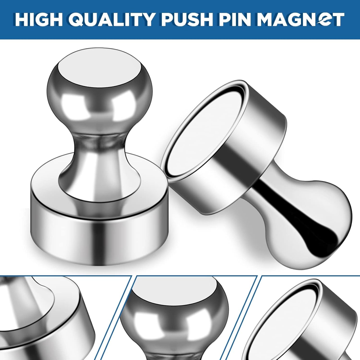 90Pcs Refrigerator Magnets - Strong Neodymium Fridge for Whiteboard, Metal Push Pin Magnets, Ideal Kitchen, Office, School - Image 4