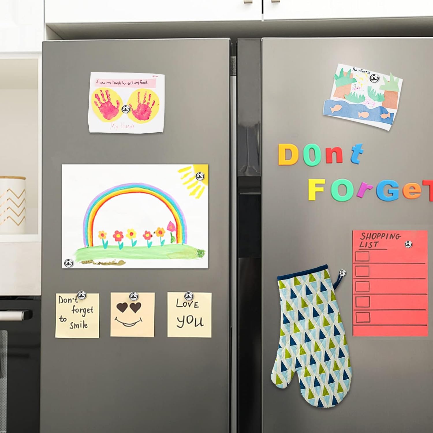 90Pcs Refrigerator Magnets - Strong Neodymium Fridge for Whiteboard, Metal Push Pin Magnets, Ideal Kitchen, Office, School - Image 7