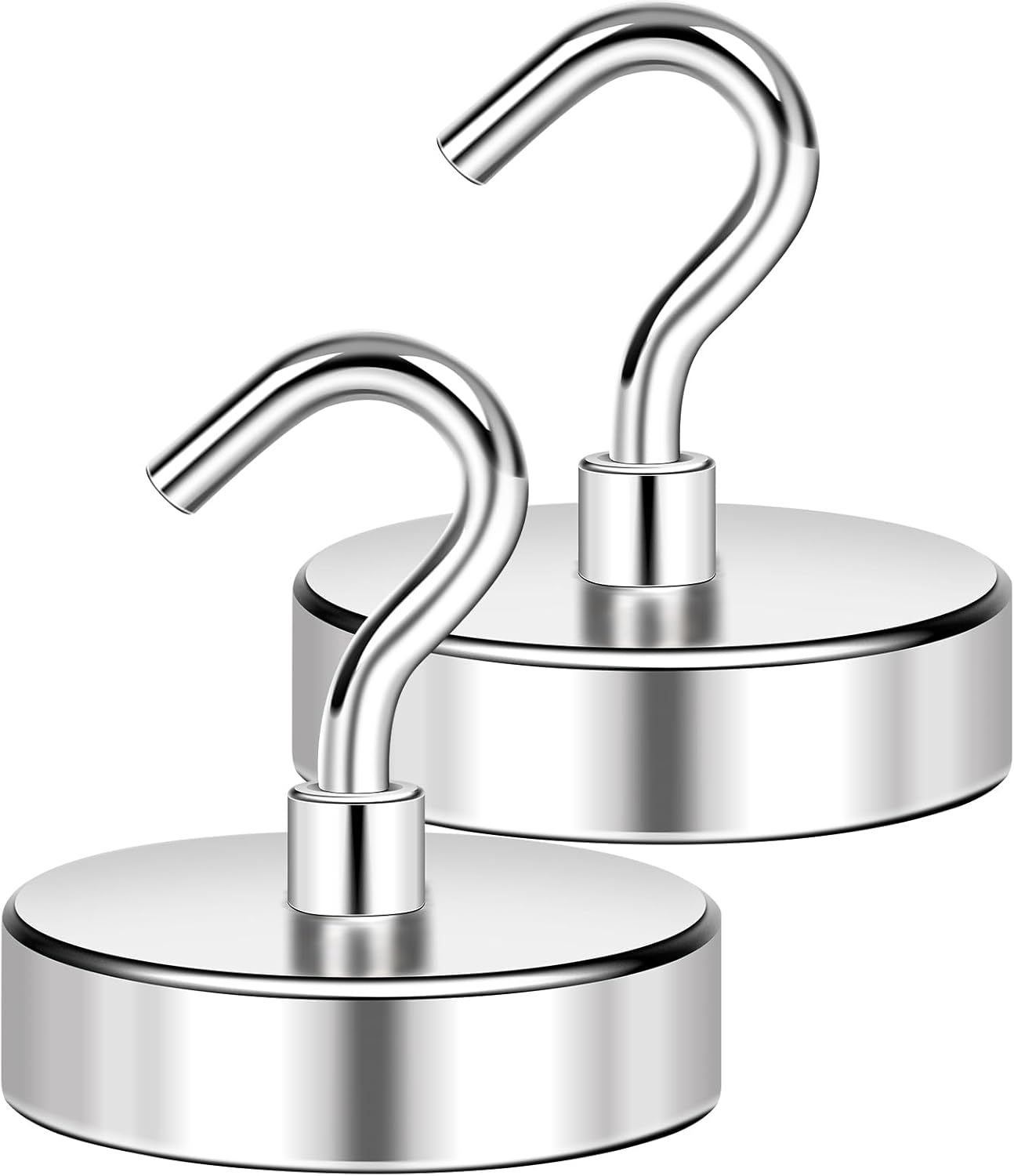 150LBS Magnetic Hooks, Strong Magnet Hooks for Hanging Heavy Duty, Neodymium Magnets with Refrigerator, Cruise Cabins, Hanging, Grill, Kitchen, Locker - 2 Pack, 150lbs-2p - Image 1