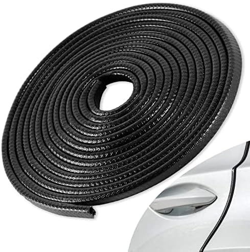 16.4Ft (5M) Car Door Edge Guard, No Glue Entry Guard Protective Strip, Rubber Trim Protector, Applicable to Car, Truck, SUV and ATV, Exterior Accessories（Black） Black 16.4Ft/5M - Image 1