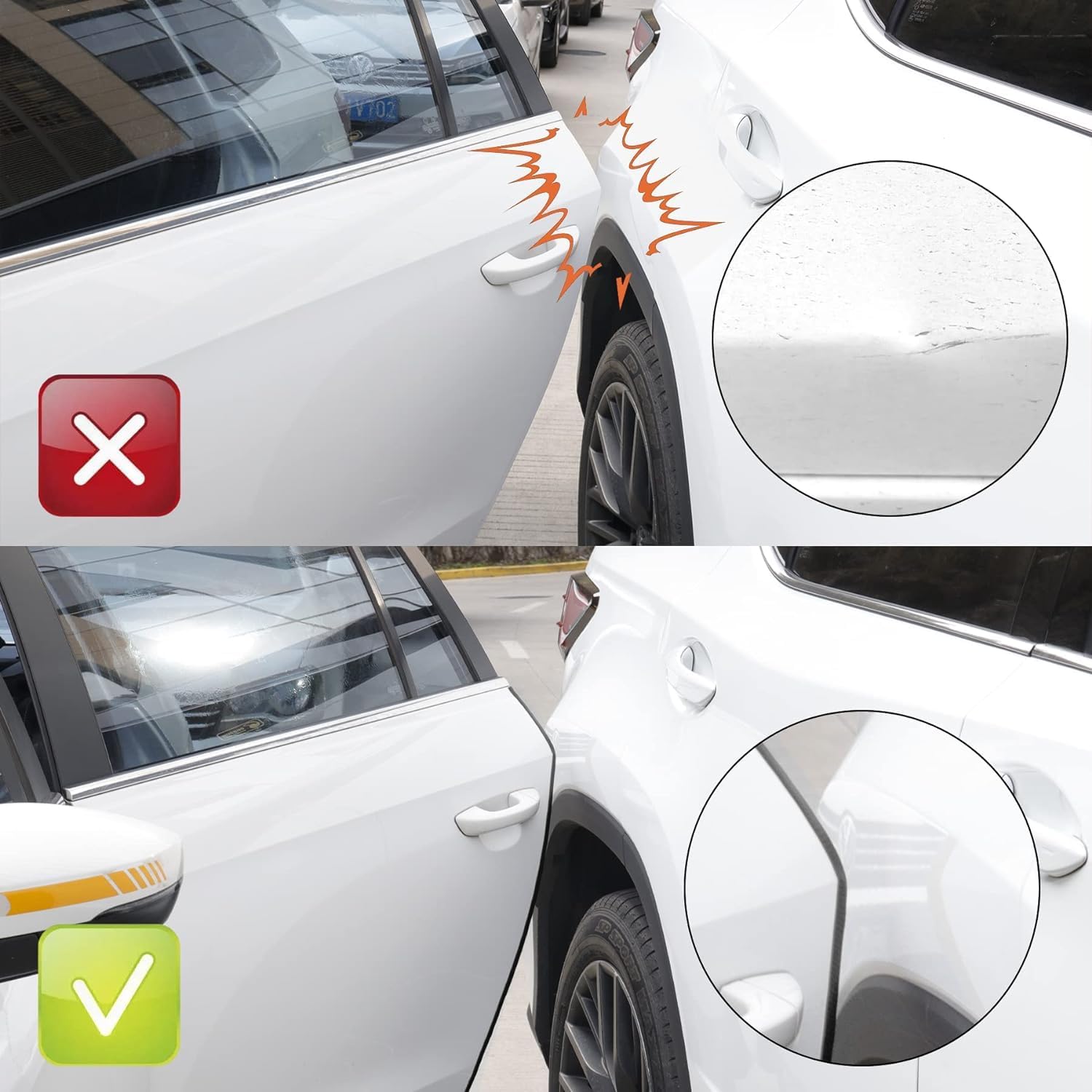 16.4Ft (5M) Car Door Edge Guard, No Glue Entry Guard Protective Strip, Rubber Trim Protector, Applicable to Car, Truck, SUV and ATV, Exterior Accessories（Black） Black 16.4Ft/5M - Image 5