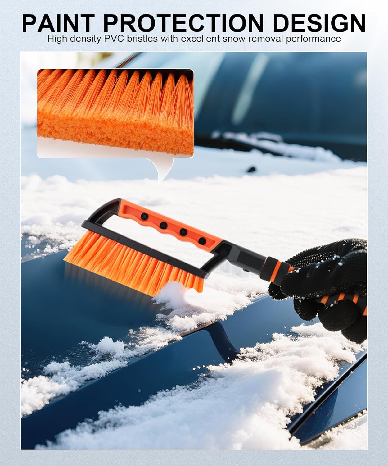 Ice Scraper and Snow Brush for Car Windshield, Car, Winter Necessities, Multi Functional Removal Tools, Accessories Gift Women Man (Enhanced) - Enhanced version - Image 5