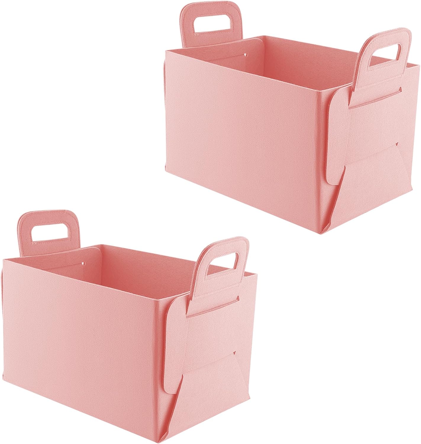 Car Trunk Organizer, Foldable Organizer for SUV, Lightweight Storage Sundries, Accessories Women and Men, Travel Essentials, Felt, 2 Pack Pink pink - - Image 1