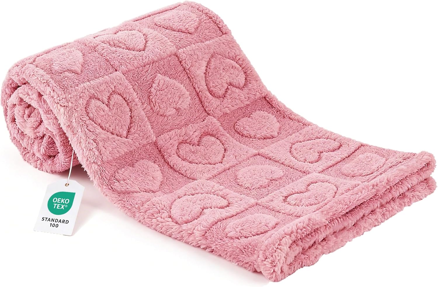 Pet Blanket for Dogs Cats, Ultra Soft Fuzzy Fleece 300GSM, Washable Small Dog Blanket, Premium Plush Puppy Bed Cover Couch, Calming Cat Crate Mat (Pink, 25x35) Pink 25x35