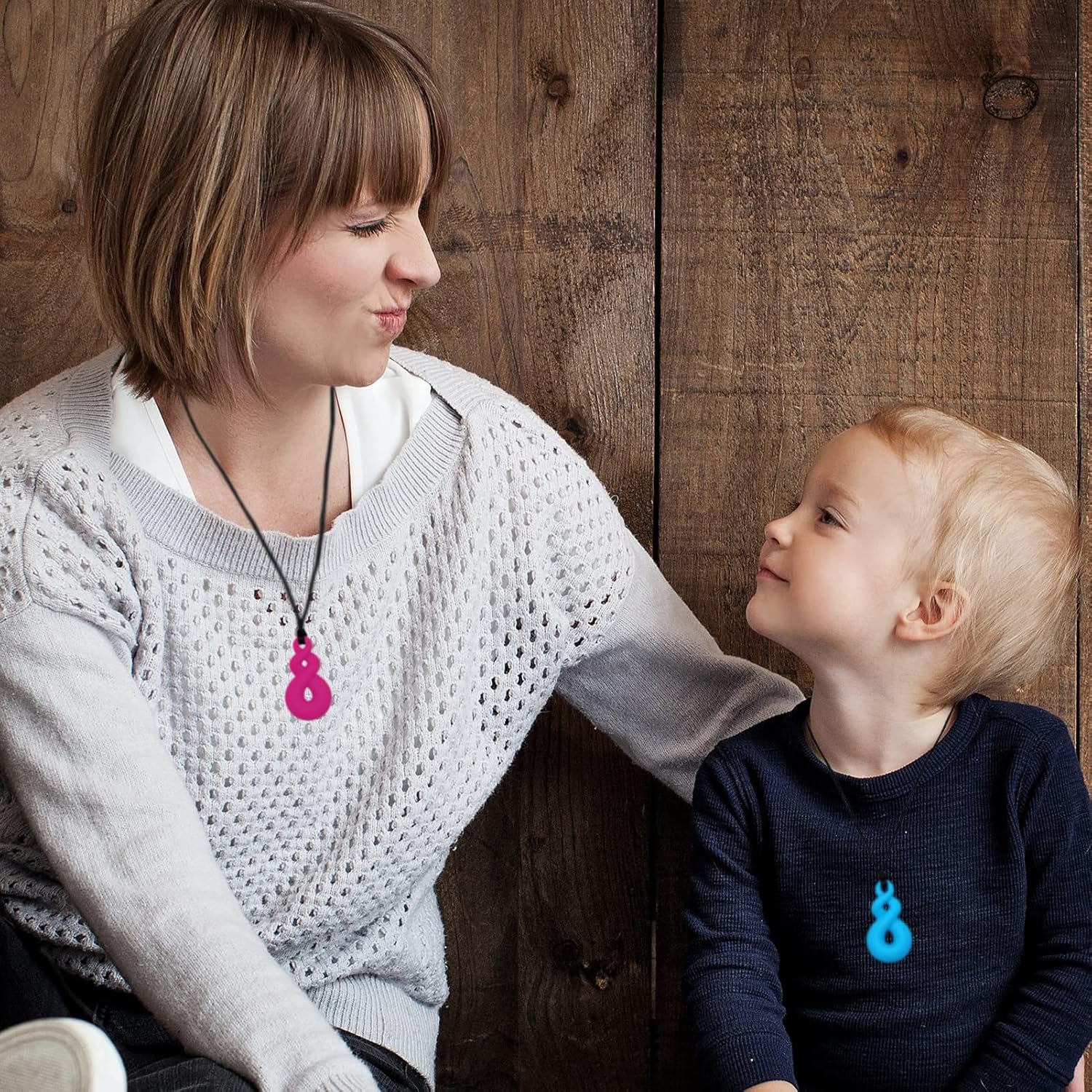 Chew Necklaces for Kids With Autism, ADHD, SPD, or Special Needs - Sensory Silicone Chewy Necklace Toys Boys, Girls, Adults, Teens 4 Pack - Image 3