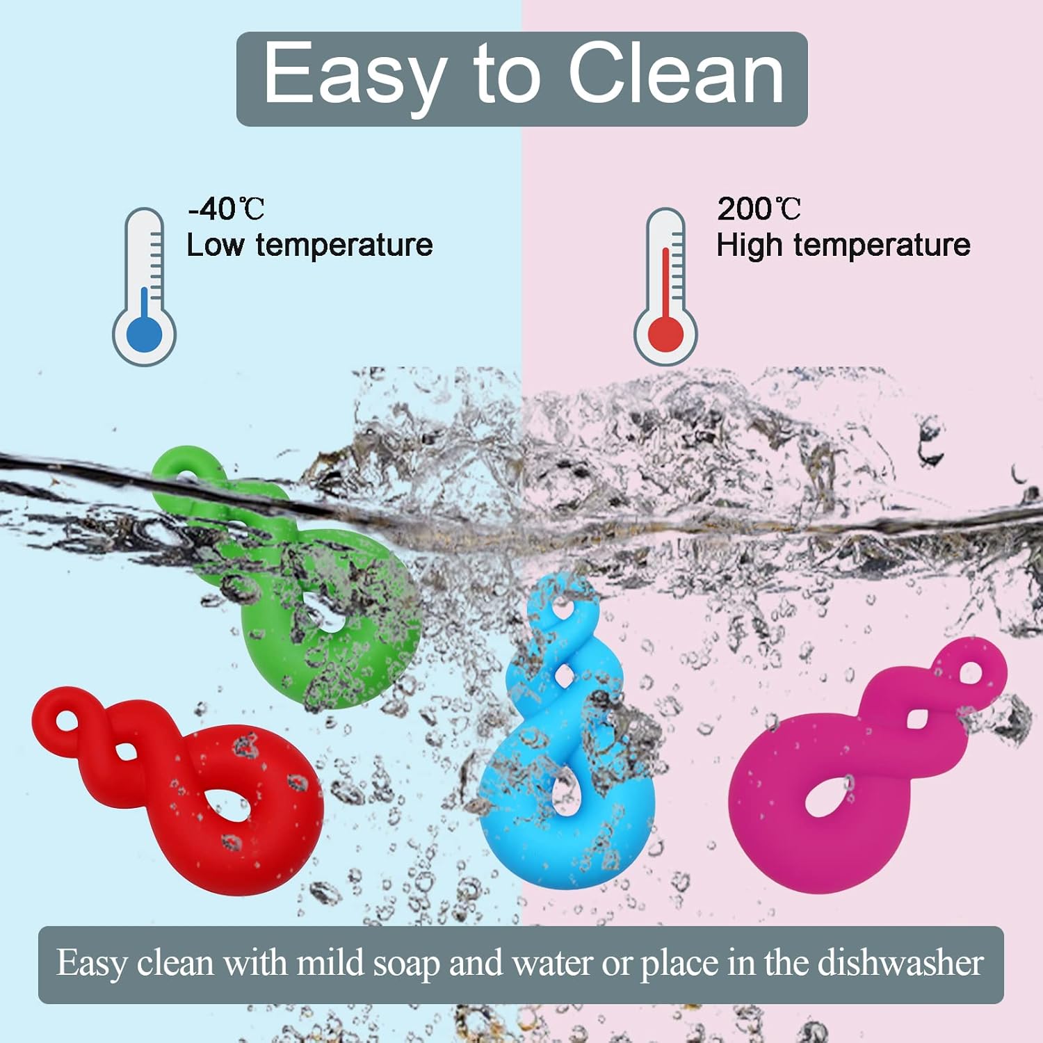 Chew Necklaces for Kids With Autism, ADHD, SPD, or Special Needs - Sensory Silicone Chewy Necklace Toys Boys, Girls, Adults, Teens 4 Pack - Image 6