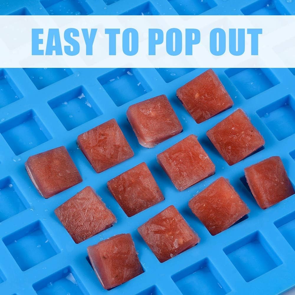 Square Silicone Candy Molds - Mini for Hard Candy, Chocolate, Gummy, Caramel, Ganache, Ice Cubes (2) - Image 2