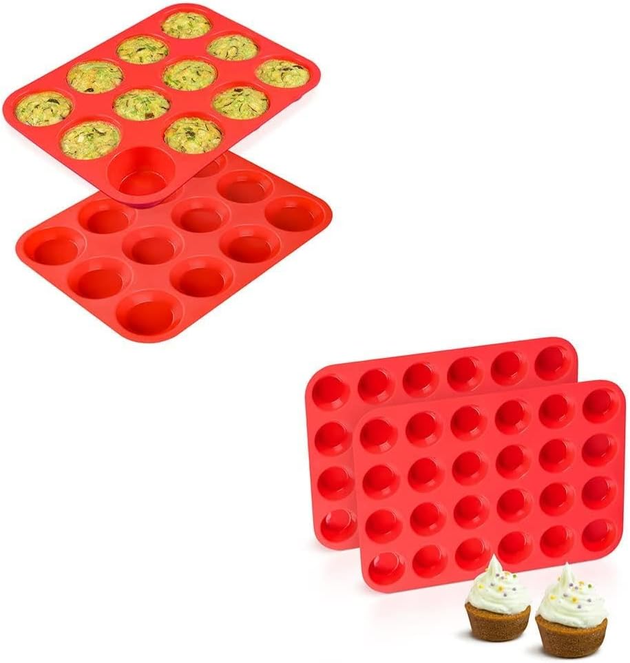 12-Cup Muffin Pan & Mini 24-Cup Cupcake - - Image 1