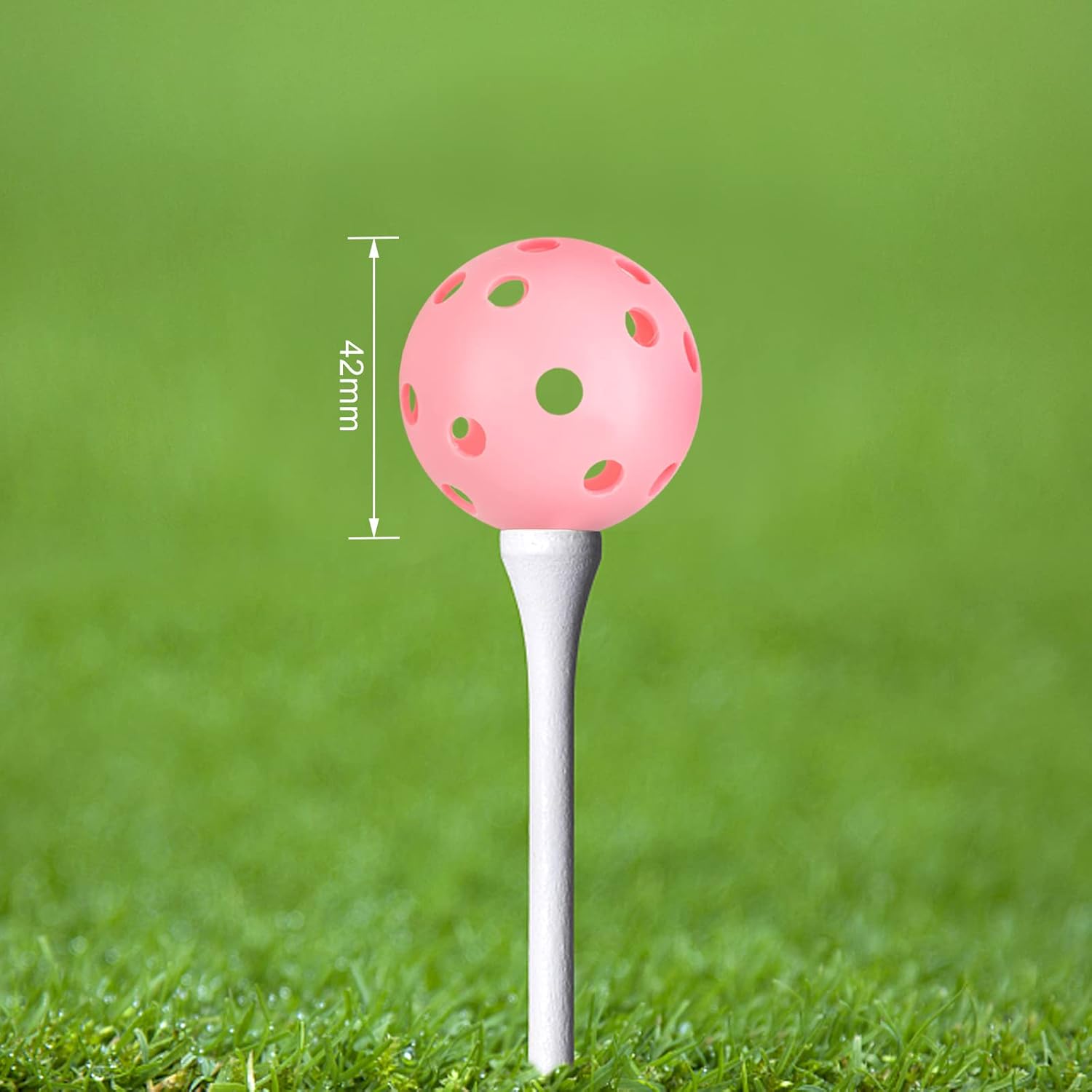 Practice Golf Balls 24 Pack, 42mm Plastic Balls, for Backyard, Training Swing Multicolor - - Image 2