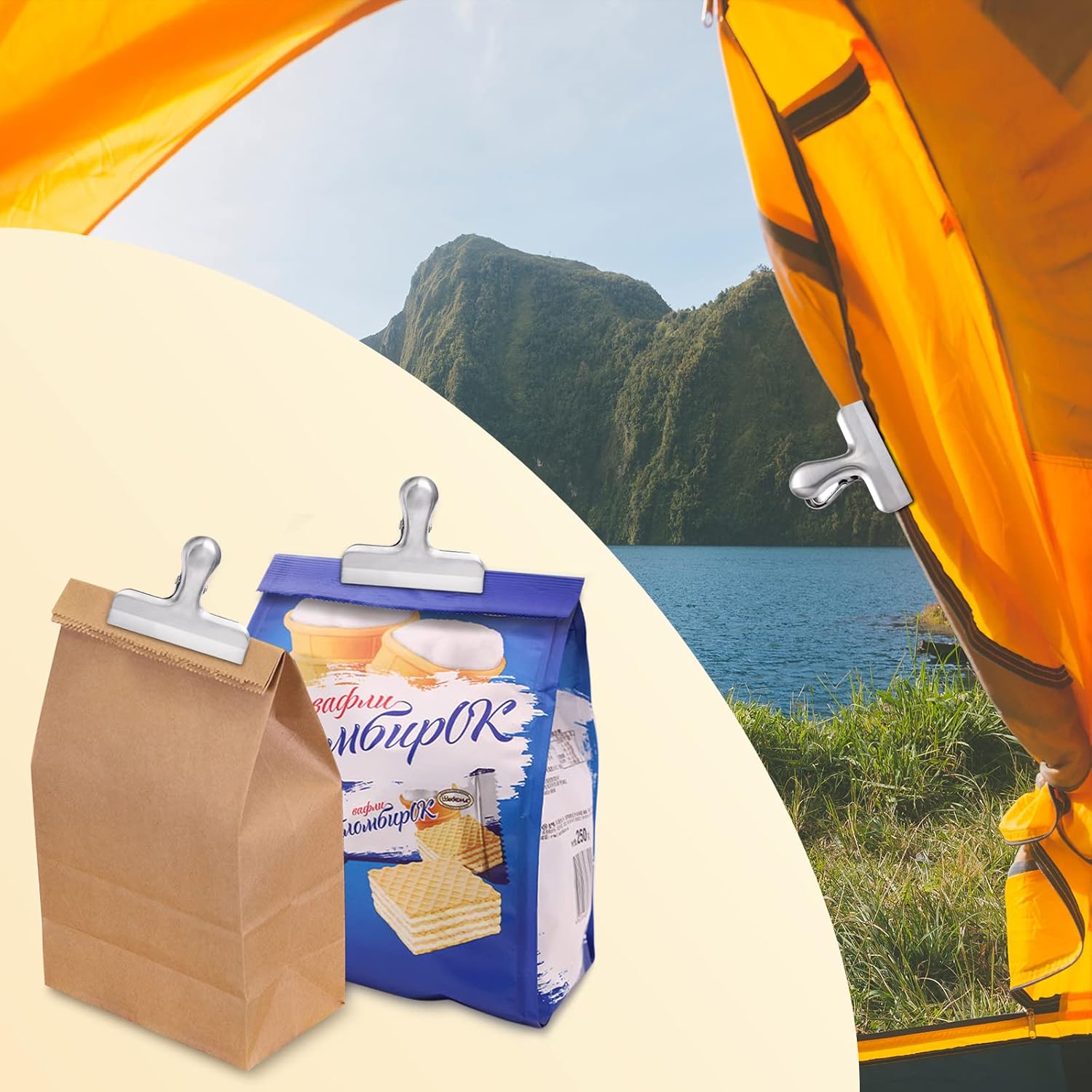 6 Pack Bag Clips, Stainless Steel Chip, Chip Clips Food Clip, Heavy Duty Air Tight Seal Kitchen Clip Snack Clamp Sliver Packs - Image 6