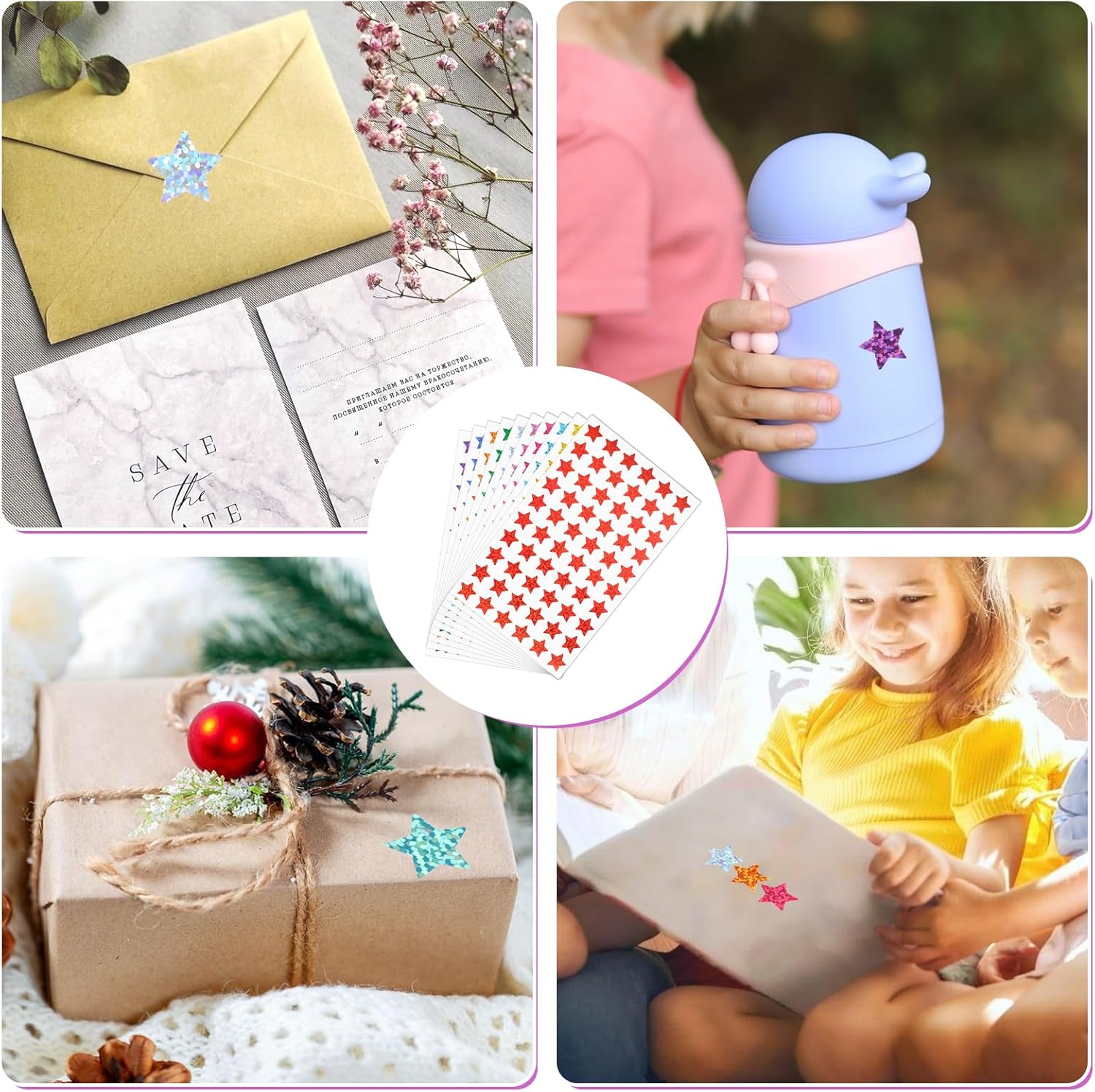 3000 PCS Star Stickers, 0.6