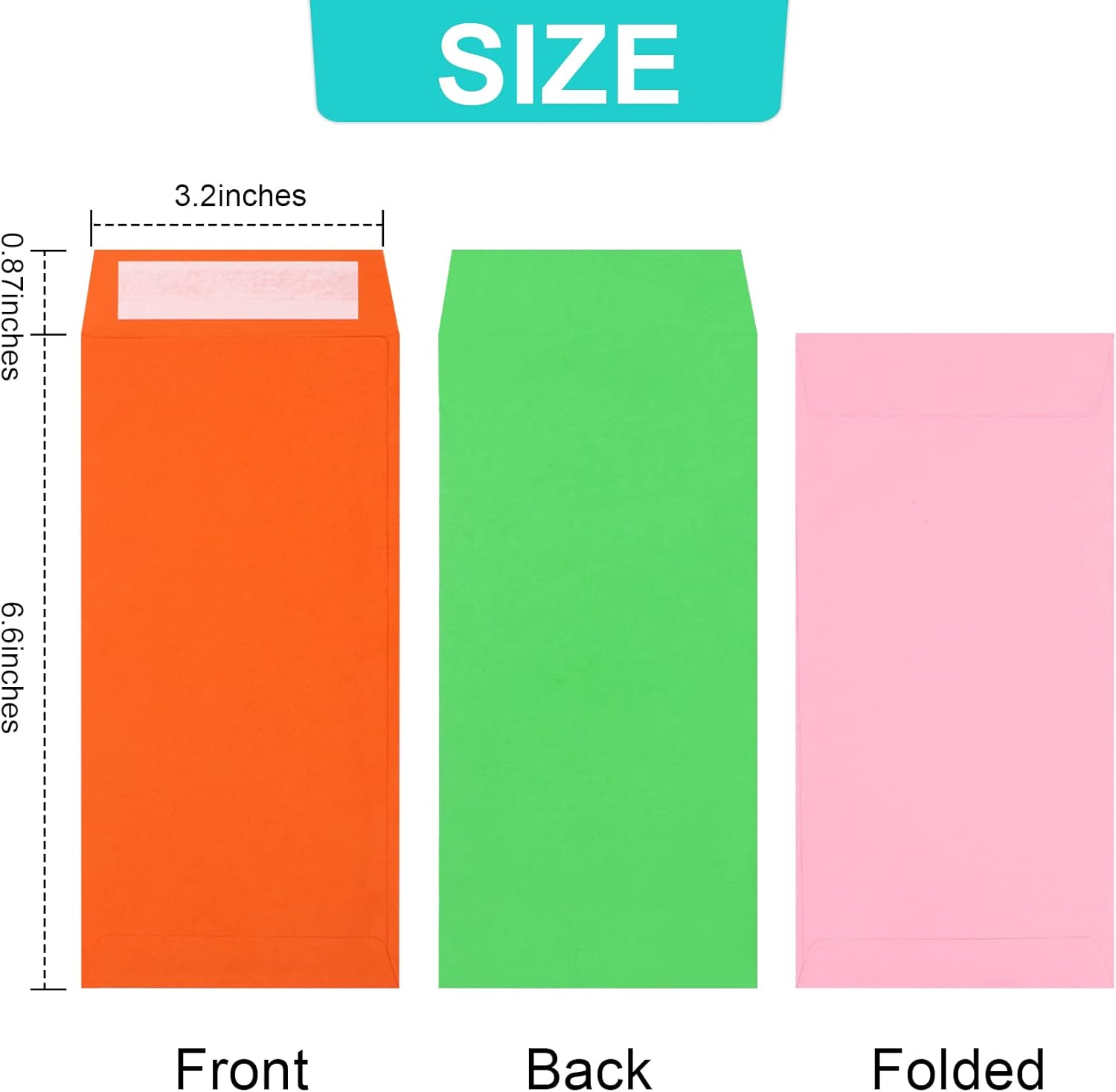 Cash Envelopes -120 Money Saving Challenge, 3.2x6.6inch for Budgeting, Coins, Checks, Gift Cards & Tickets - 3.2x6.6in - Image 3