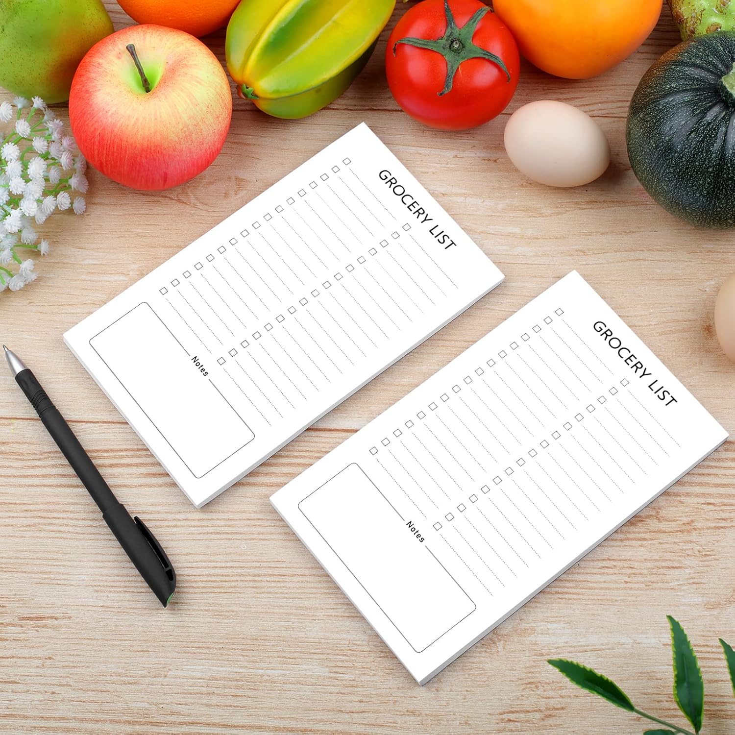 Grocery List Magnet Pad for Fridge, 2 Pack Magnetic Notepads Refrigerator, Full Back Shopping Lists, 60 Sheets Per Note Pads - - Image 7