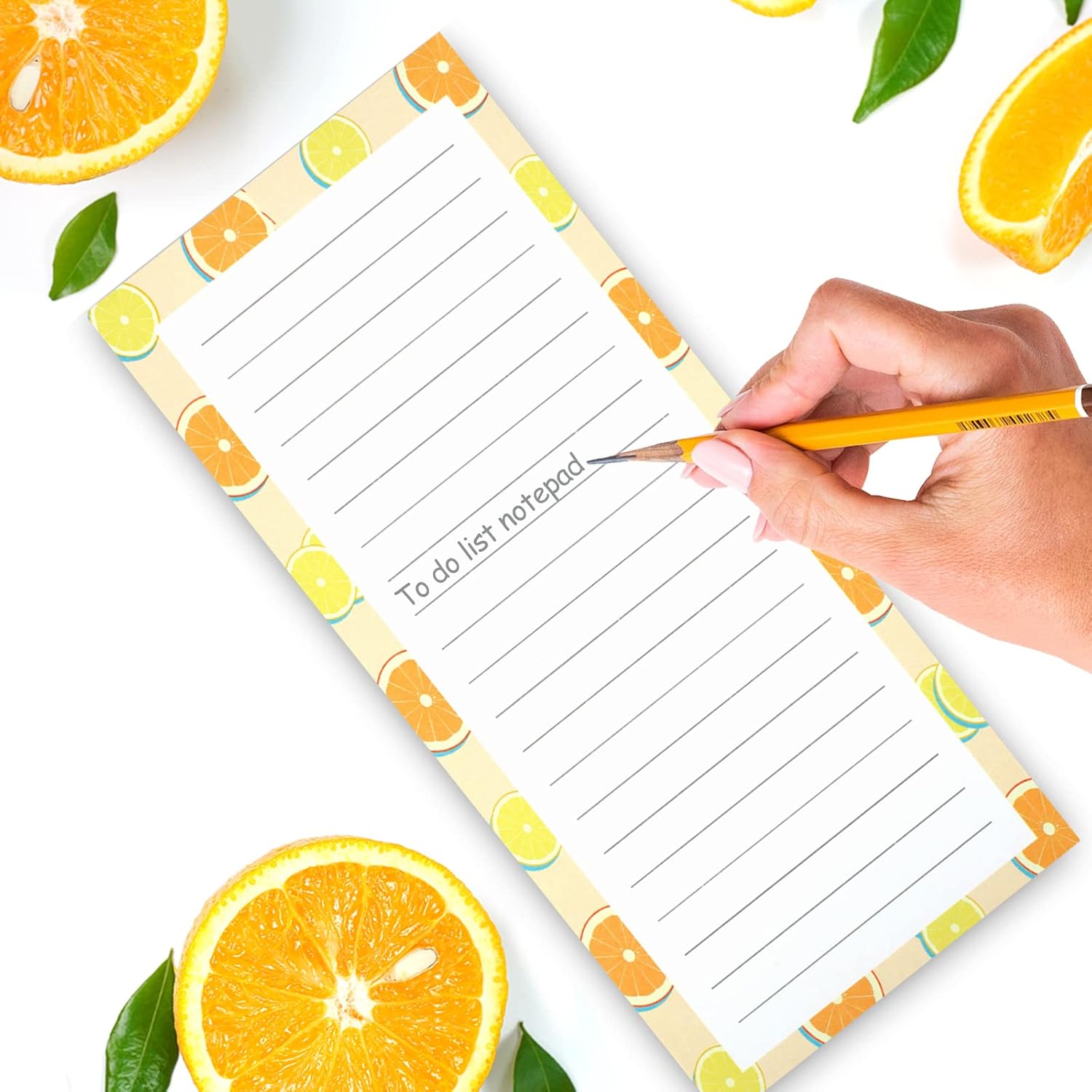 4 Pack Magnetic Notepads for Refrigerator, Grocery List Magnet Pad Fridge, Fruit Design Full Back Shopping Lists, 50 Sheets Per Note Pads - - Image 3