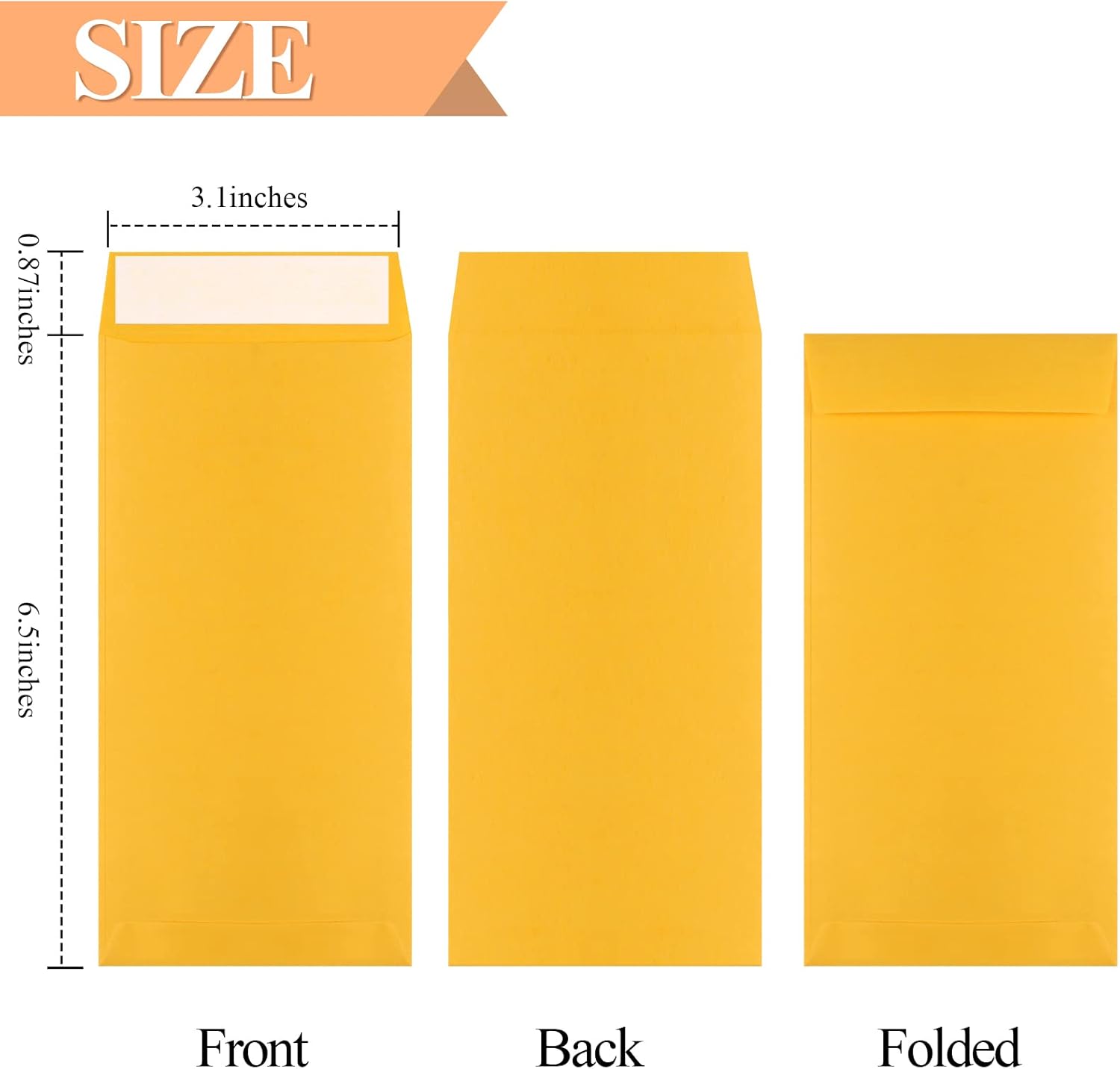 Cash Envelopes-120 Envelopes Money Saving Challenge, 3.2x6.6inch for Cash, Brown Kraft Paper Envelopes, Budgeting, Coins, Checks, Gift Cards & Tickets - - Image 2