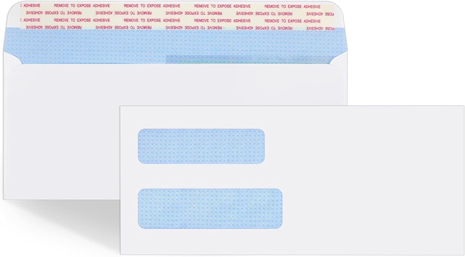 #10 Window Envelopes 72P, Double Self Seal for Invoices, Statements and Business Checks, Size 4-1/8 x 9-1/2 Inches (White) - - Image 1
