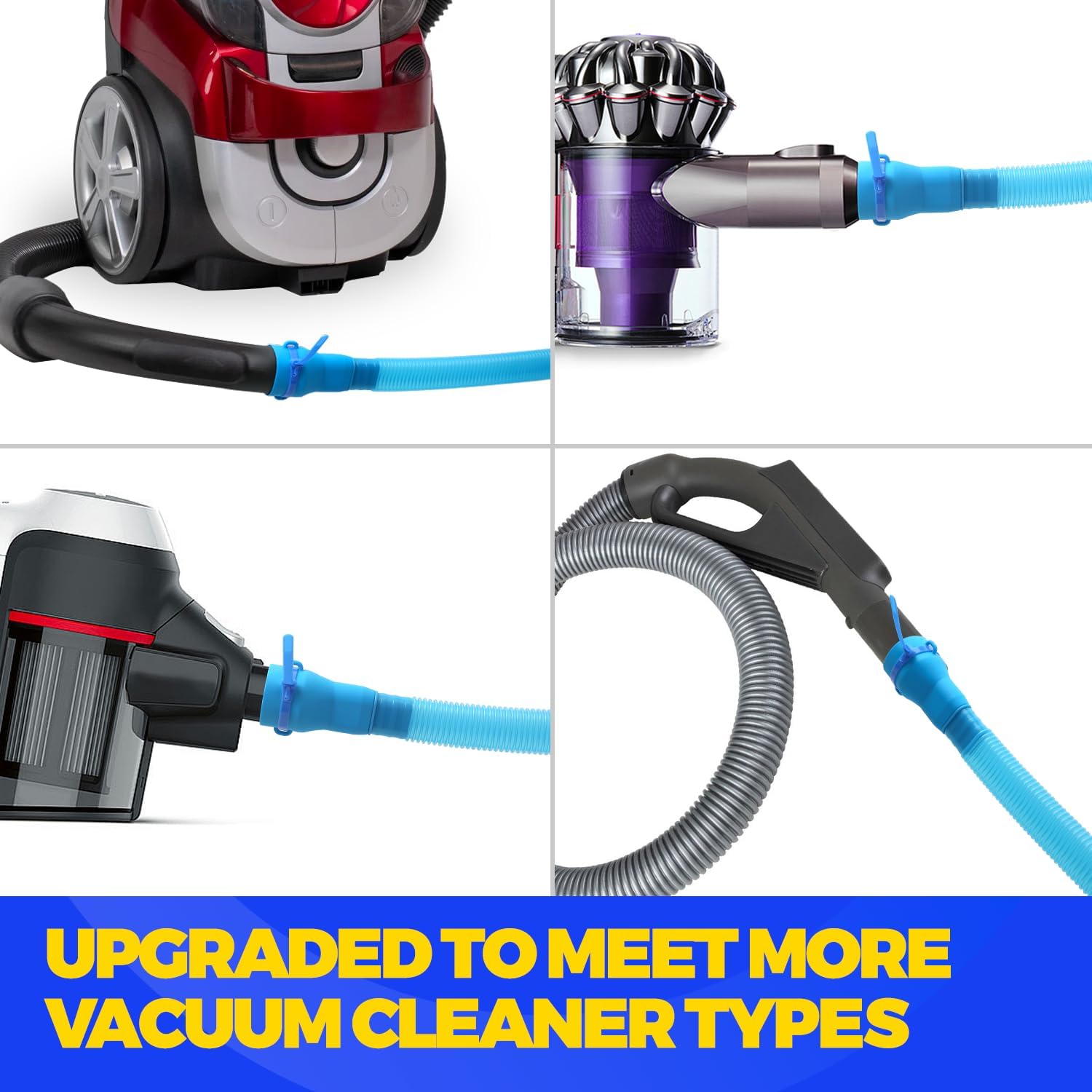 3 Pieces Dryer Vent Cleaner Kit - Lint Screens Brush Part,Dryer Trap Vacuum Brush,Vacuum Hose Attachment,Compatible with Most Cleaner,Quickly Removers 3p-blue - Image 3