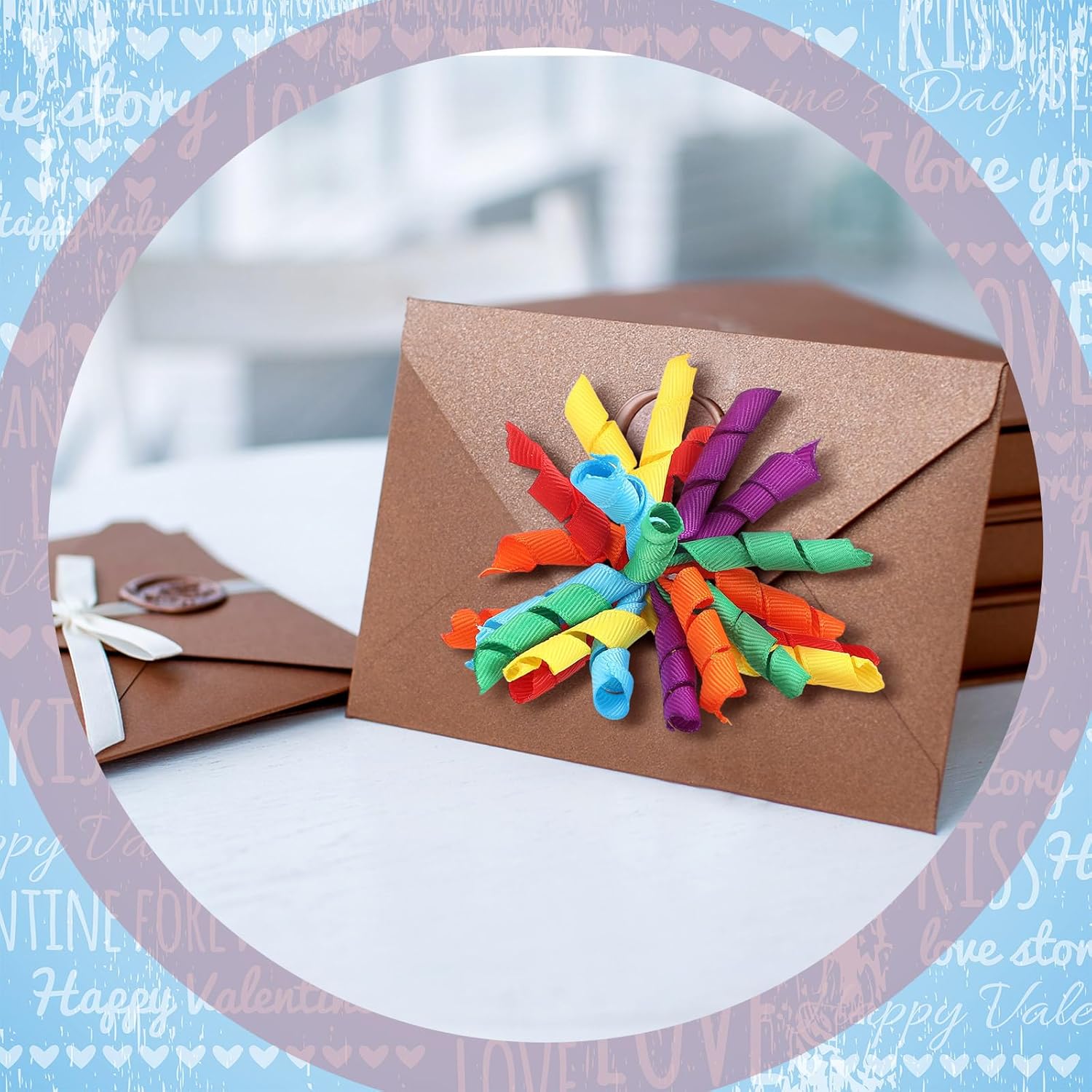 12 Pcs Rainbow Curly Bows Colorful for Gift Wrapping Self-Adhesive Bow Presents Wine Bottle Ribbon Birthday Wedding Bridal Shower Holiday Party Favors 4.5-5 x in(LxW) - Image 2