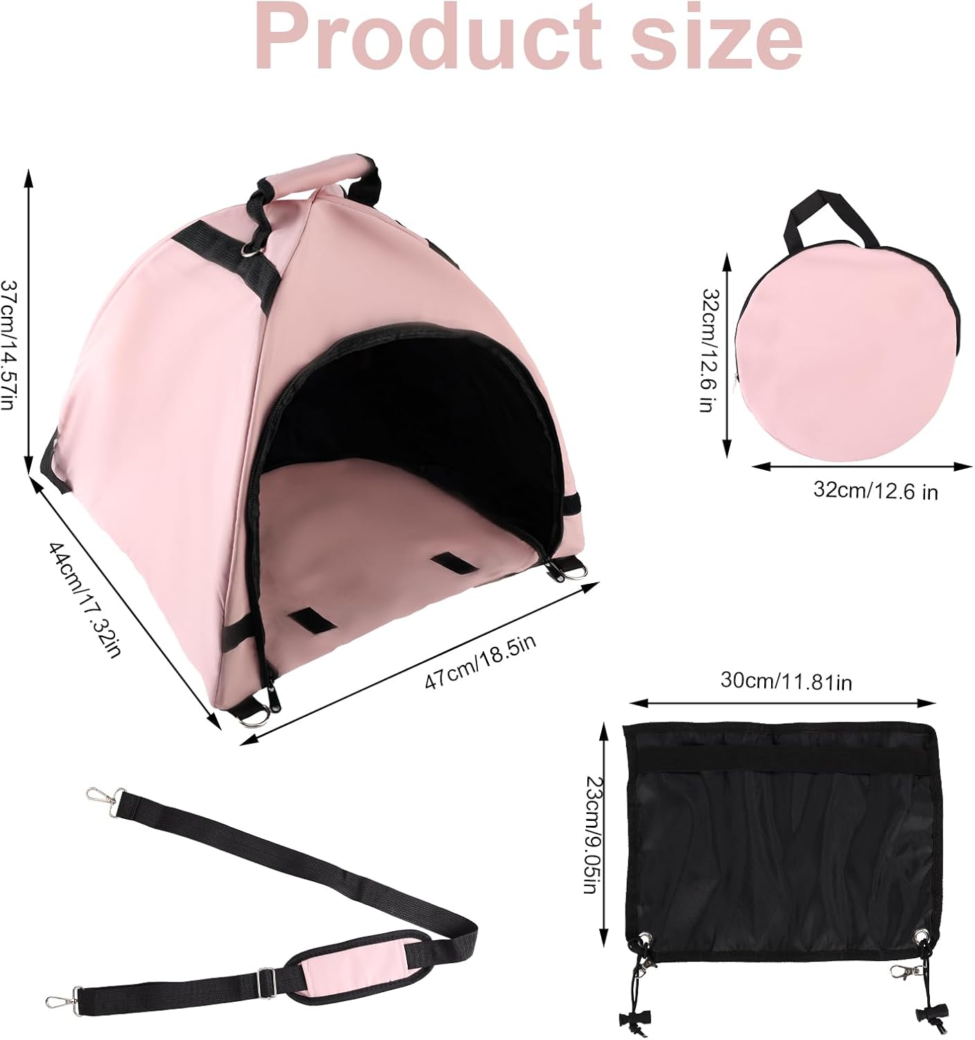 Laptop Tent, Sun Shade Waterproof Fabric Protective Hood for Computer Working Outside Accessories Part Glare Shield & Heat Reflective Awning Convertible Tote Outdoor (Pink) As Shown in the Picture - - Image 2