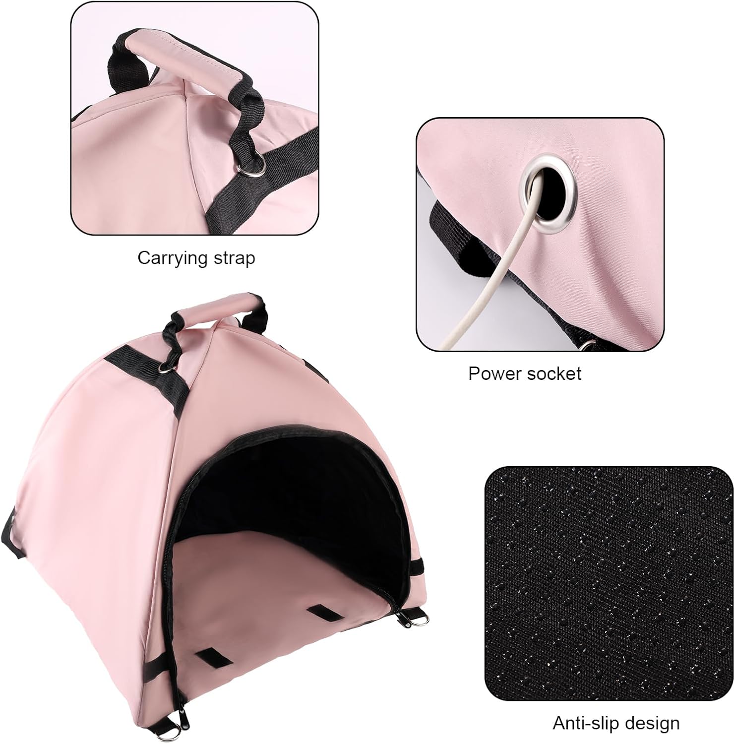 Laptop Tent, Sun Shade Waterproof Fabric Protective Hood for Computer Working Outside Accessories Part Glare Shield & Heat Reflective Awning Convertible Tote Outdoor (Pink) As Shown in the Picture - - Image 4