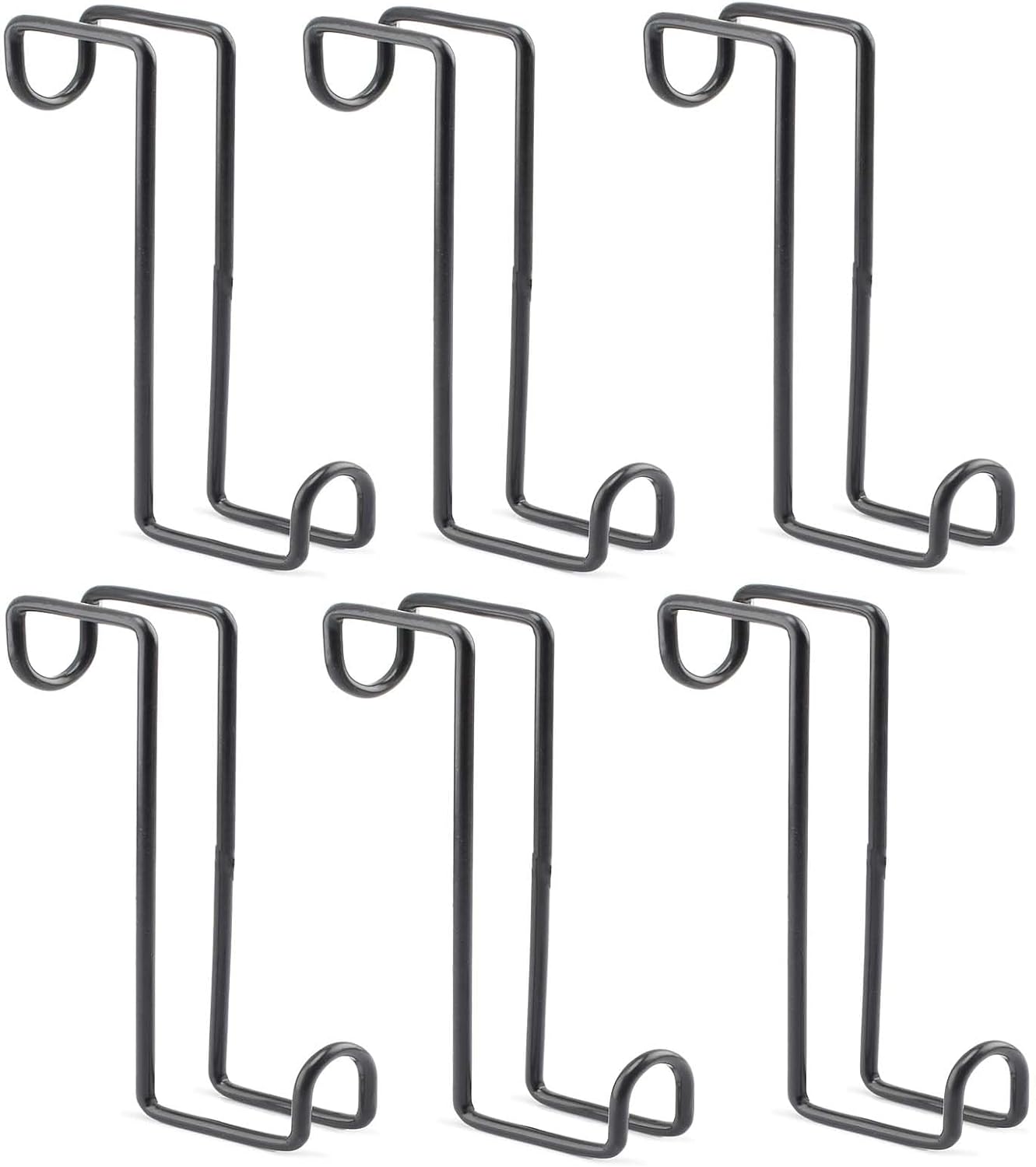 6Pack 8 Inch Tack Hook Heavy Duty Metal Over Rail Hooks Stall for Hanging Horse Bridles Halters and Buckets - - Image 1