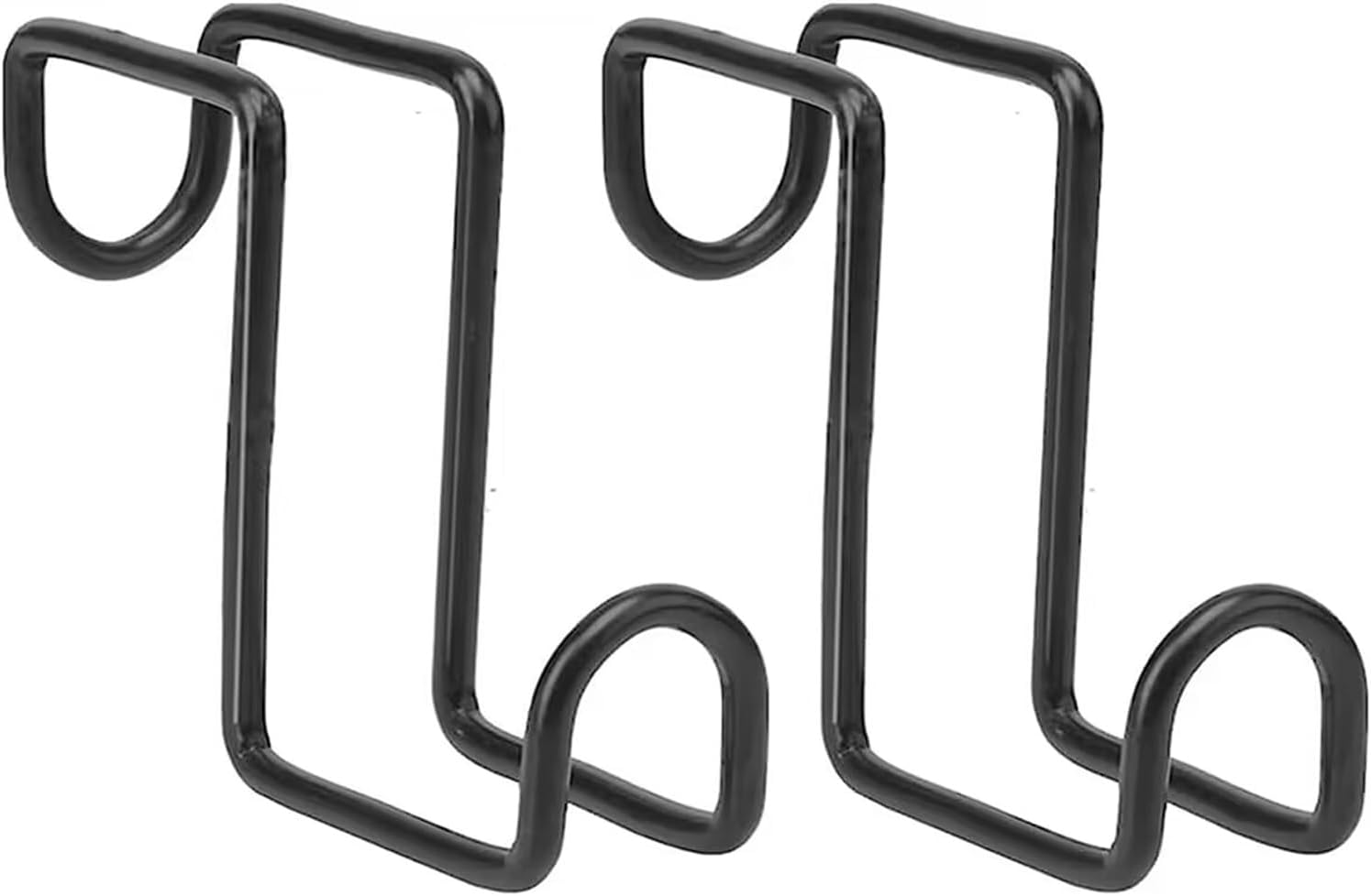2PCS 4 Inch Tack Hook Heavy Duty Metal Birdle Water Bucket Hanger for Hanging Horse Bridles,Halter and Buckets(Black) - - Image 1