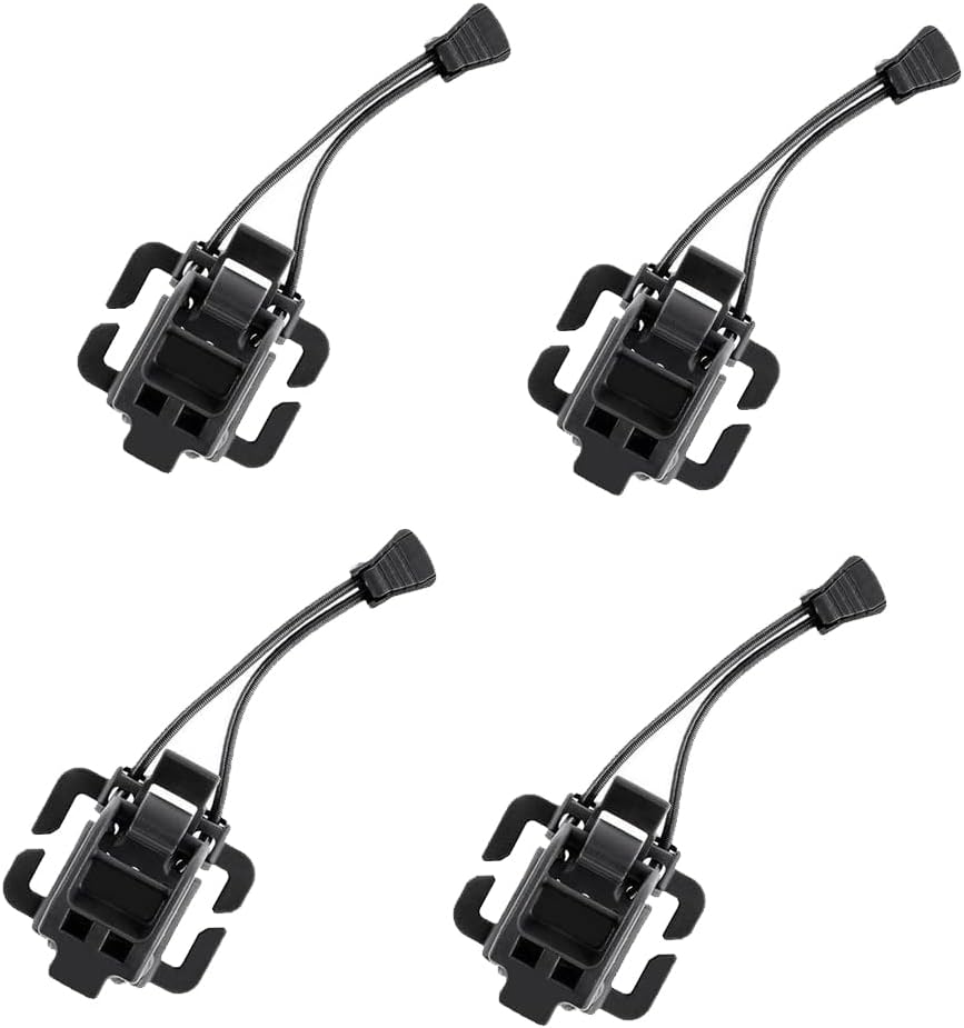 4 Pieces Tactical Gear Molle Clips Attachments Multifunction Hanging Buckle for Backpack Vest Black - - Image 1