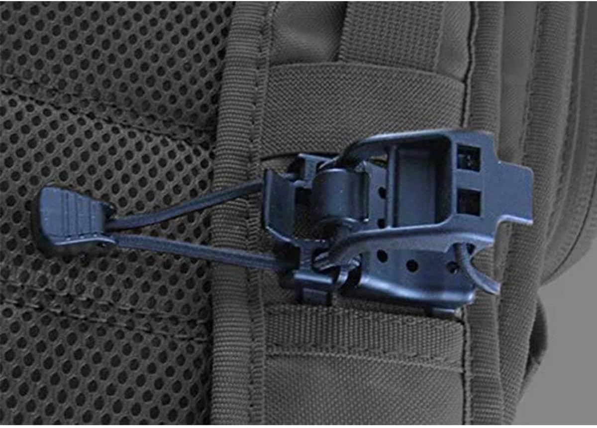 4 Pieces Tactical Gear Molle Clips Attachments Multifunction Hanging Buckle for Backpack Vest Black - - Image 4