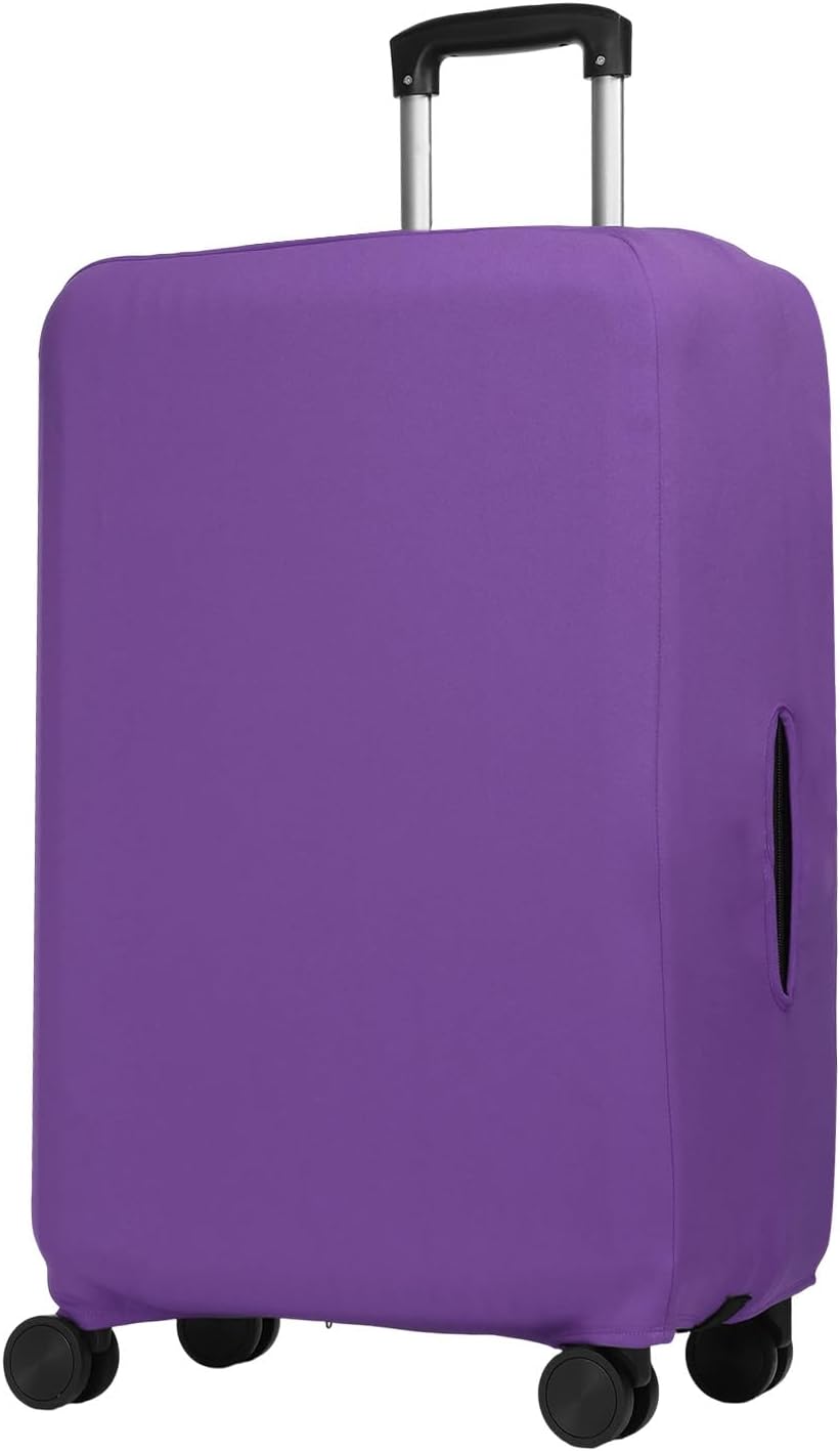 Luggage Cover, Suitcases Covers Elastic Carry on Protector Washable Scratch-Resistant Fits 22-24 Inch for Travel Business Trips, Violet inch - Image 1