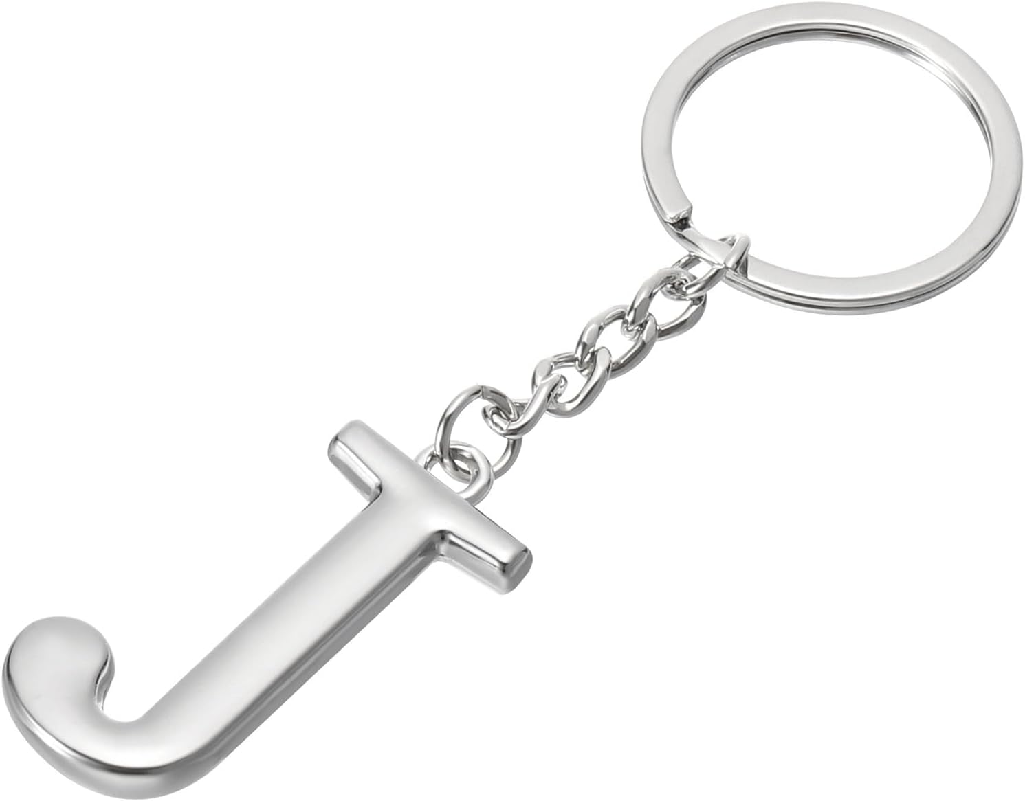Initial Letter Key Chain, a Chain Pendant Ring J - - Image 3