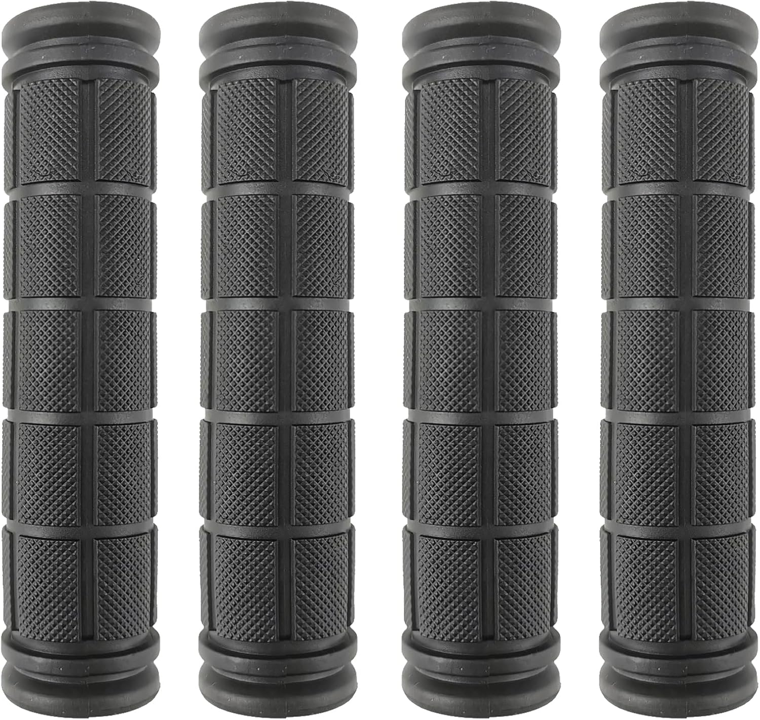 2 Pairs Bicycle Handle Bar Grips Mushroom for BMX/Road Mountain Bikes Black - Image 1