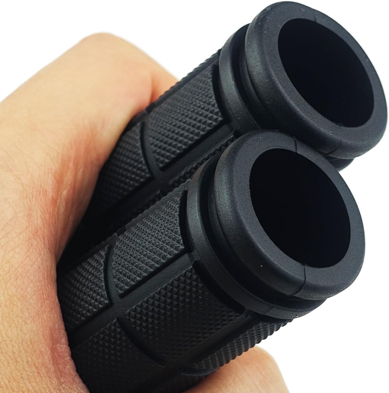 2 Pairs Bicycle Handle Bar Grips Mushroom for BMX/Road Mountain Bikes Black - Image 3