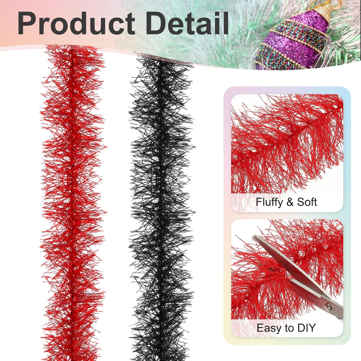 5Ft Feather Boa, 4 Pcs Artificial Fluffy Boas Party Decorations for DIY Crafts, Wedding Costume, Christmas, Concert, Halloween, Home Decor, Pink - Image 3